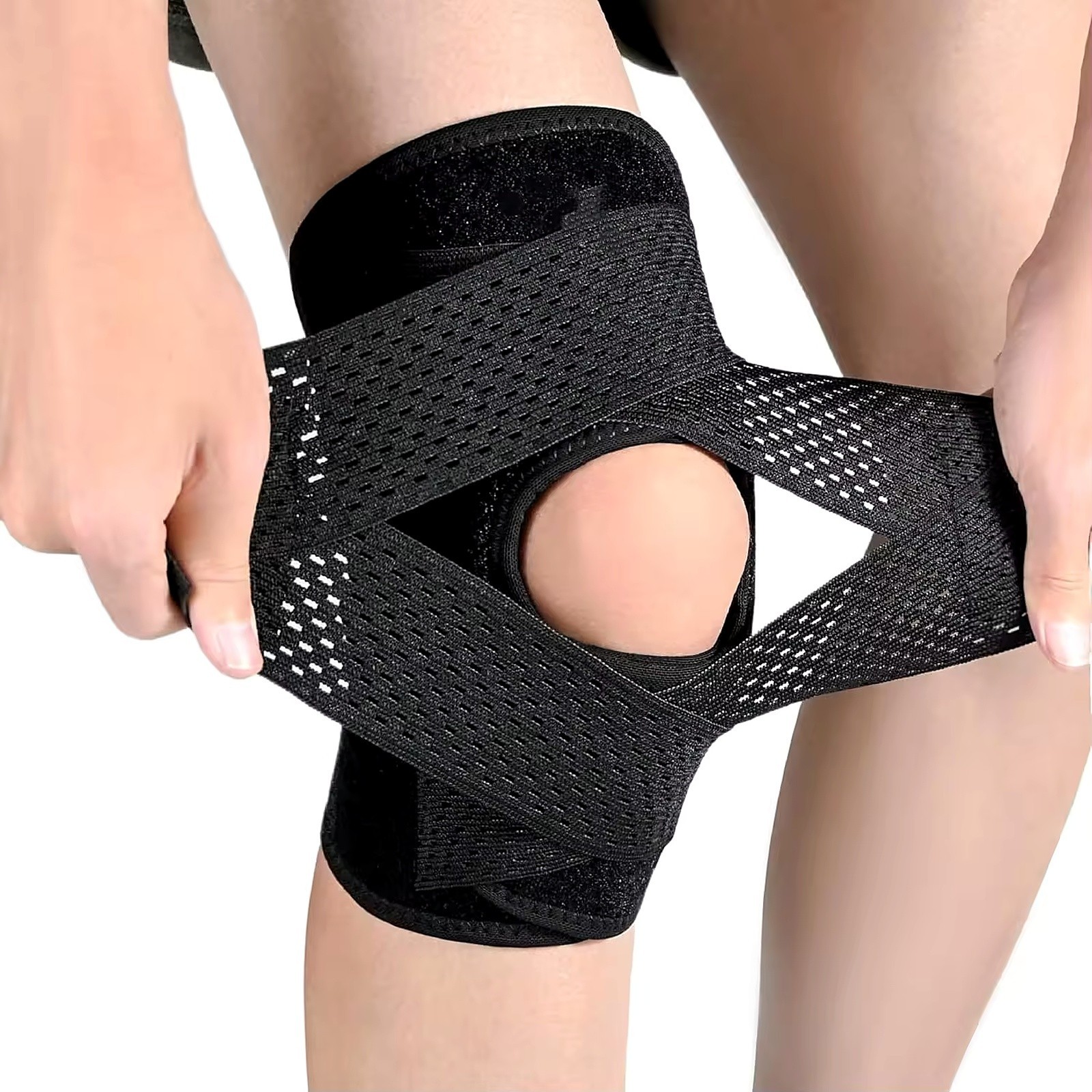 Adjustable Knee Brace Support Patella Stabilizer Pain Relief 4 Springs Men Women