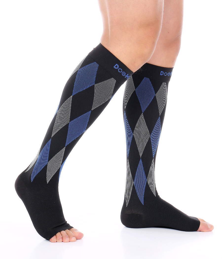 Compression Stockings Open Toe Doc Miller 3040 mmHg Sleeves For Varicose Pain
