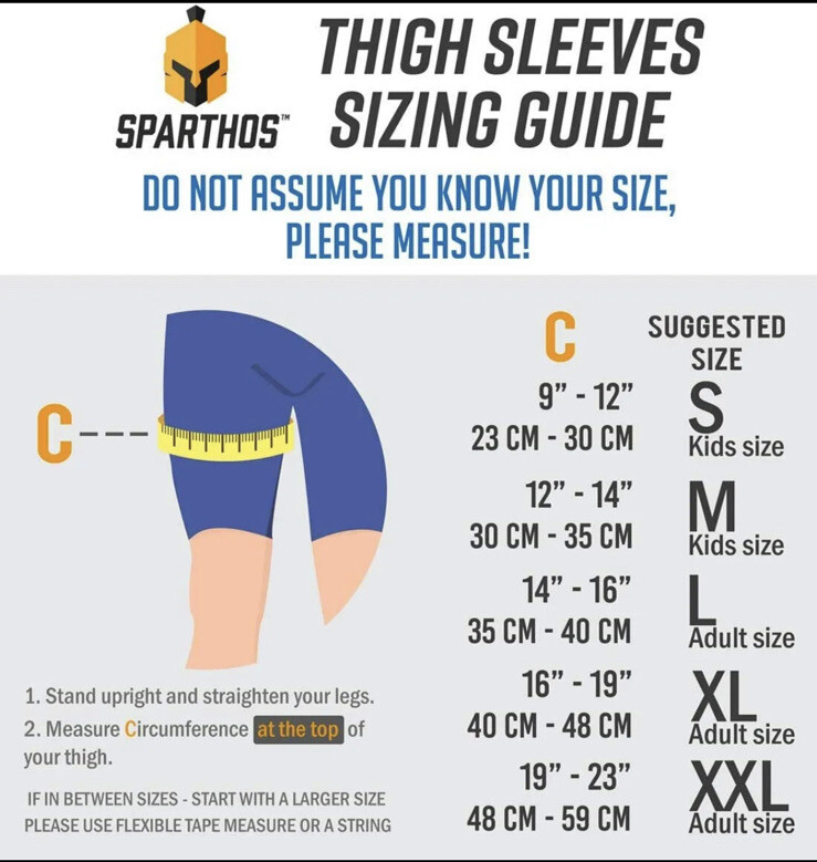 Sparthos Thigh Compression Sleeves Quad and Hamstring Support NIP Size Large USA