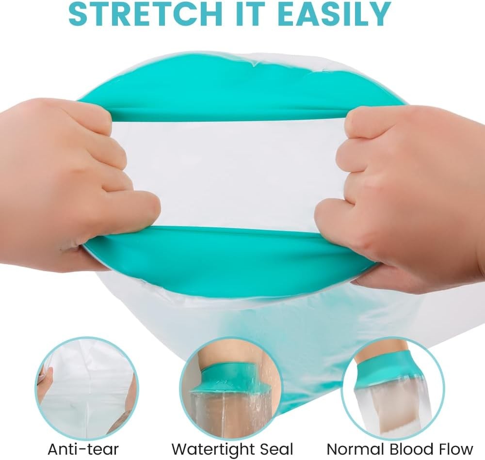 Waterproof Plastic Leg Cast Cover Protector for Shower & Baths, Adult Size