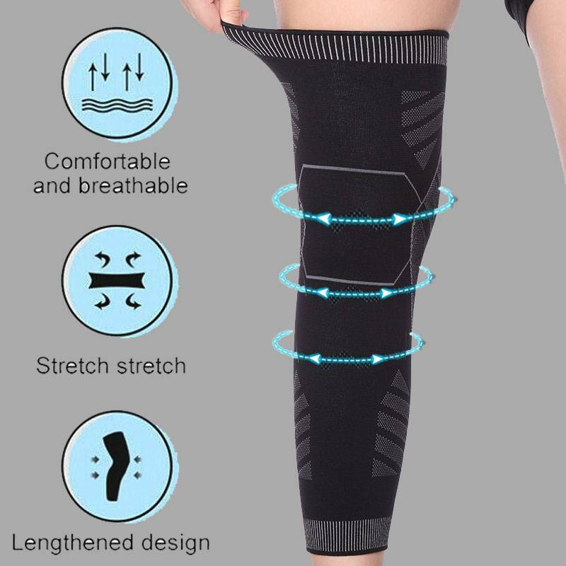 Compression Long Sleeve Support Leg Knee Brace Socks Sport Pain Relief Unisex