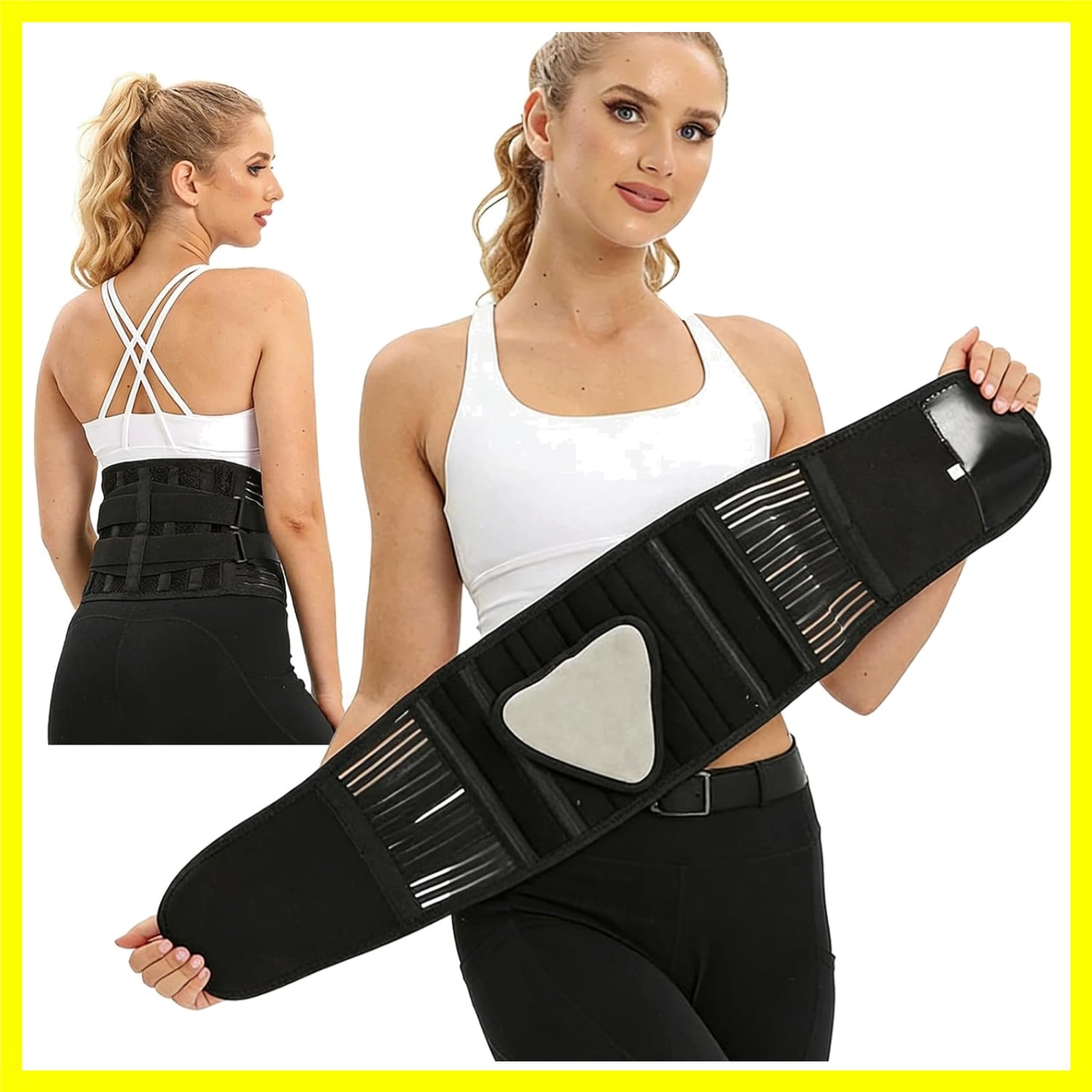 Back Brace for Lower Back Pain Relief,Breathable Back Support Belt,Adjustable…