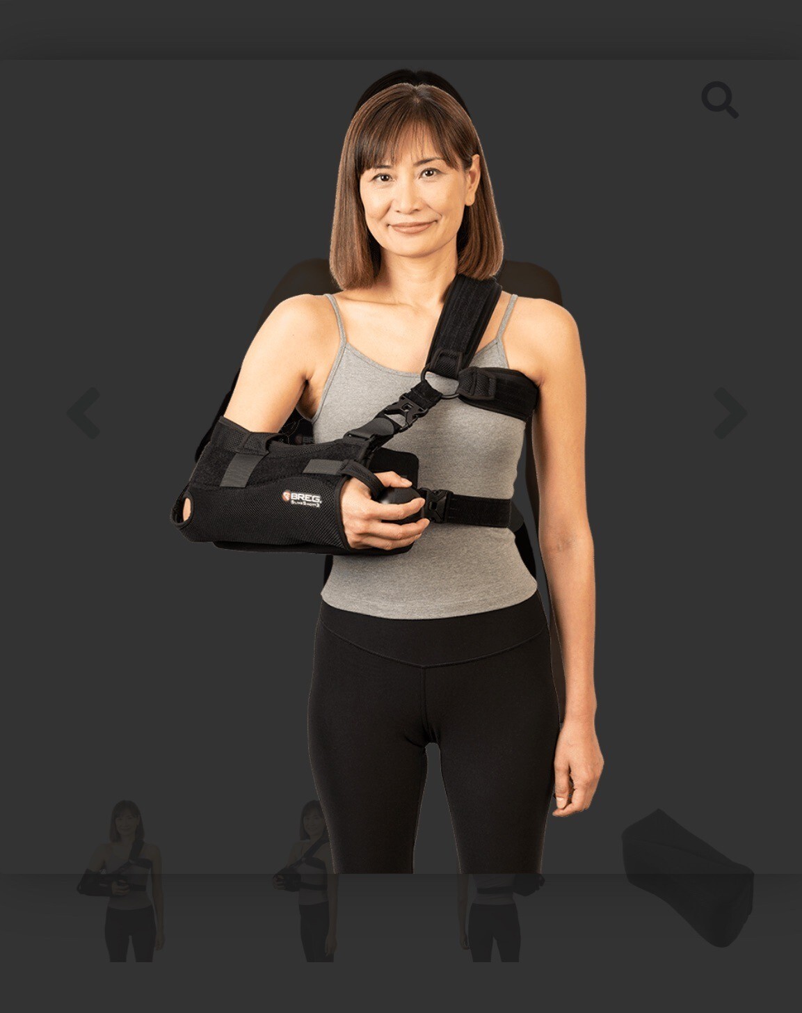 Breg Slingshot 3 Medical Arm Sling OrthoArizona Black Blue Mesh Shoulder Support