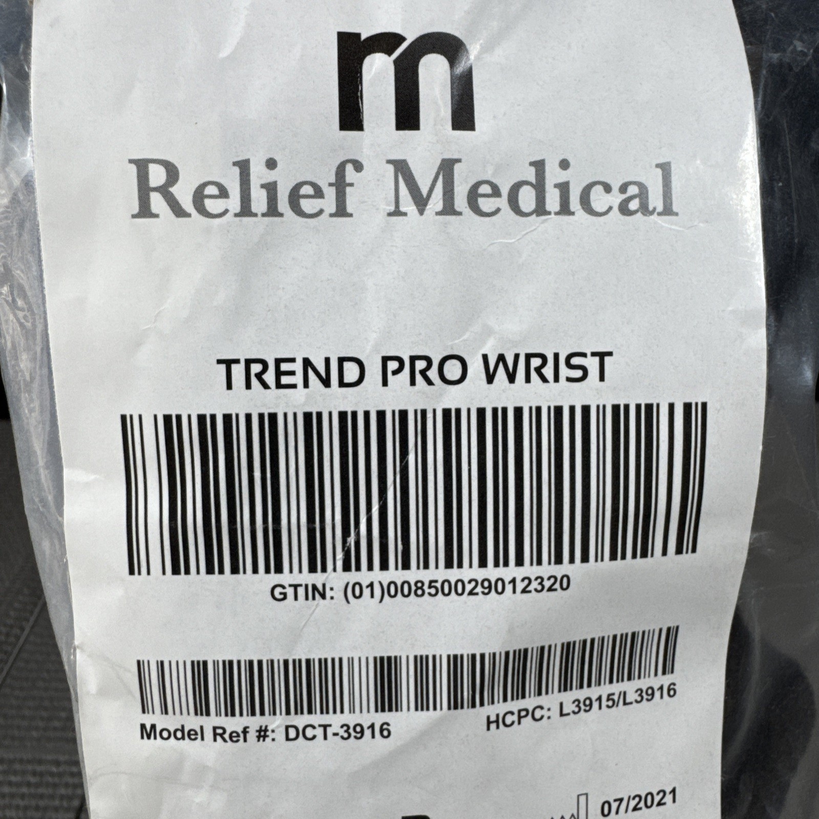 Wrist Brace Black TREND MEDICAL PRO DCT-3916 Wrist Support Universal New In Pkg