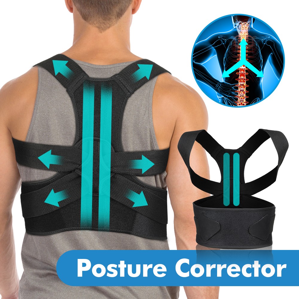 Posture Corrector Lumbar Support Low Back Brace Shoulder Belt For Women Men