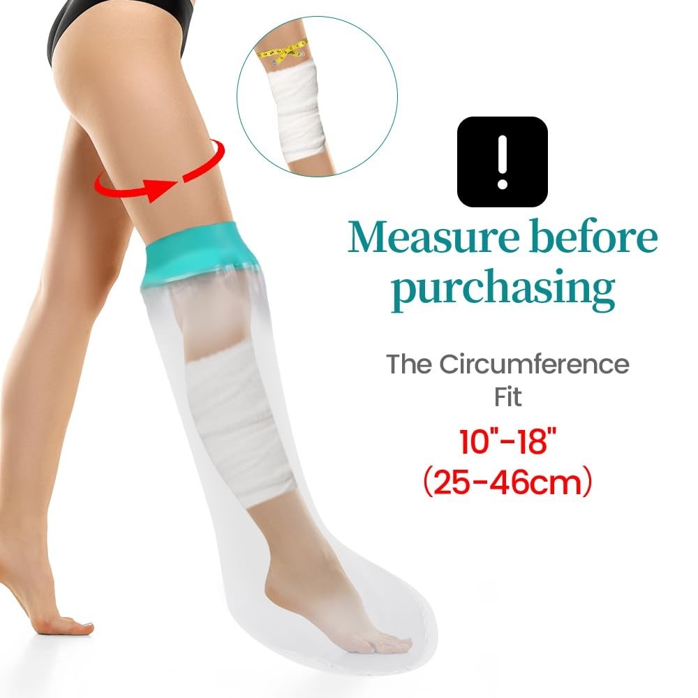 Waterproof Cast Cover for Shower & Swimming, Leg Protector for Surgery, 7.9″ Dia