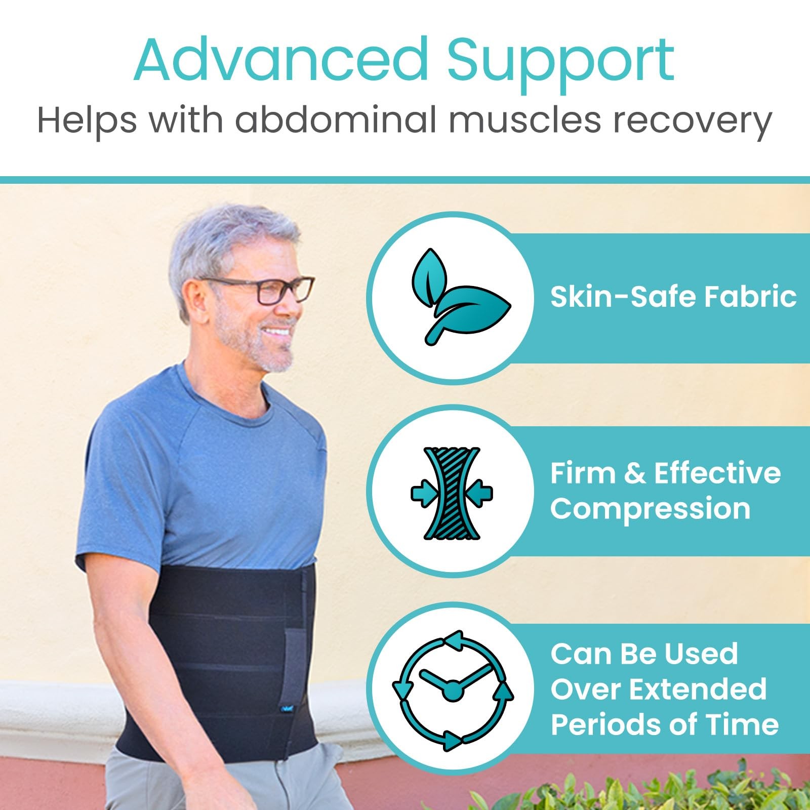 Vive Abdominal Binder–Post Surgery & Postpartum Recovery Hernia (82”
