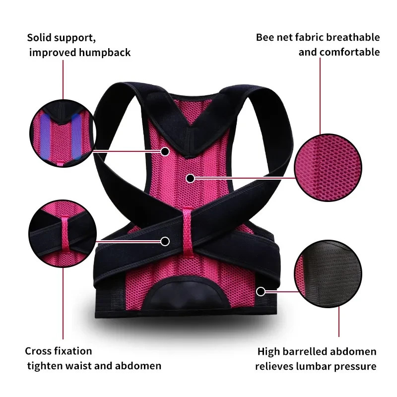 Back Brace Posture Correction Straightener Belt Adjustable Men And Women