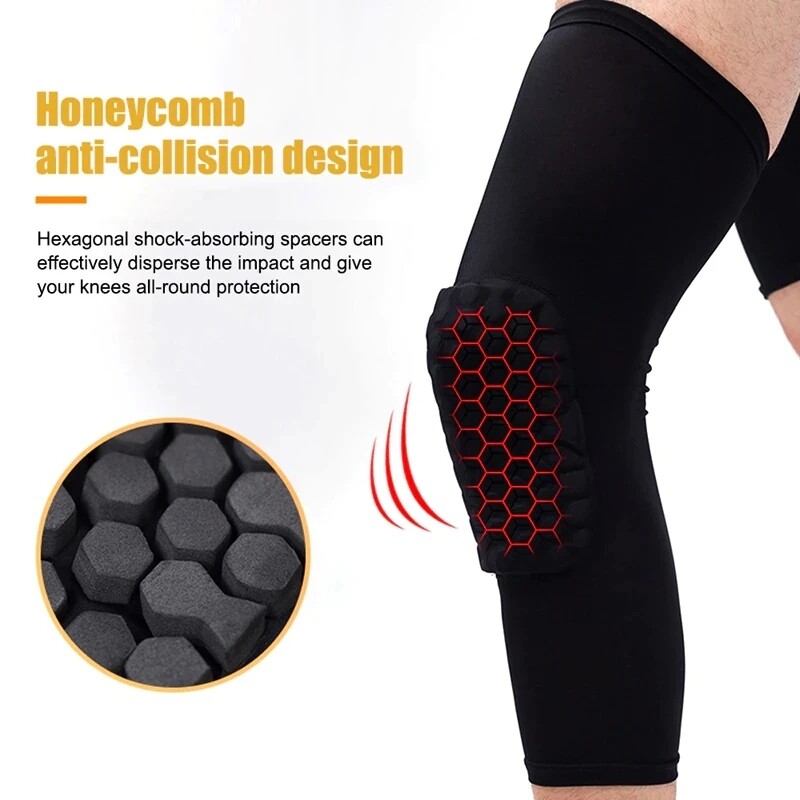 Unisex Honeycomb Knee Pads Sports Knee Support Brace Compression Sleeve Strap US