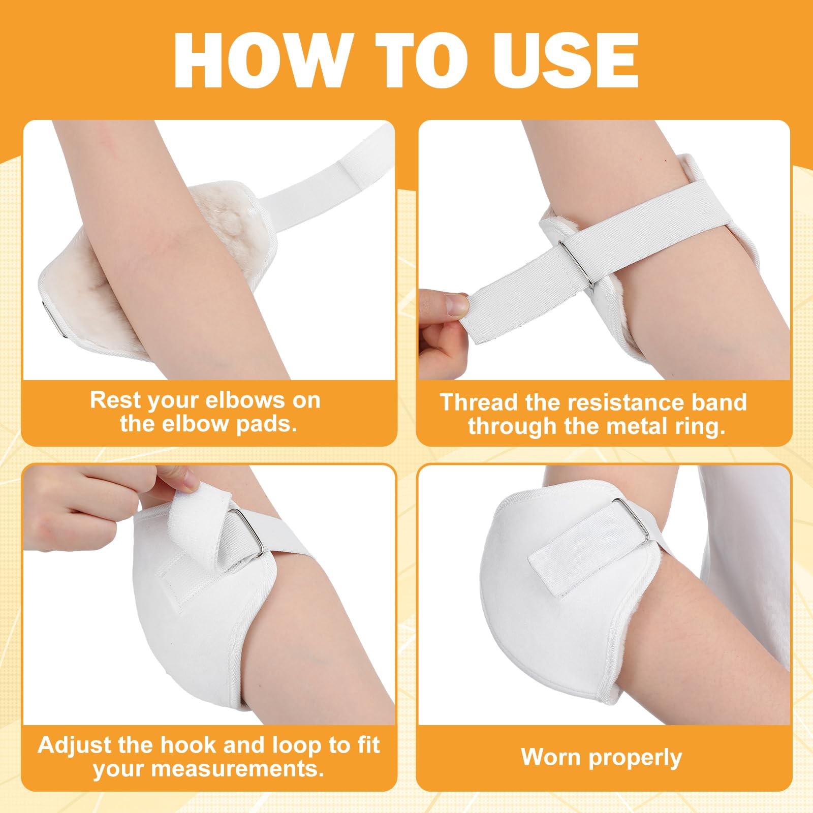 Sheepskin Elbow Protectors Bursitis Elbow Pads Cushions Adjustable Soft Sheep…