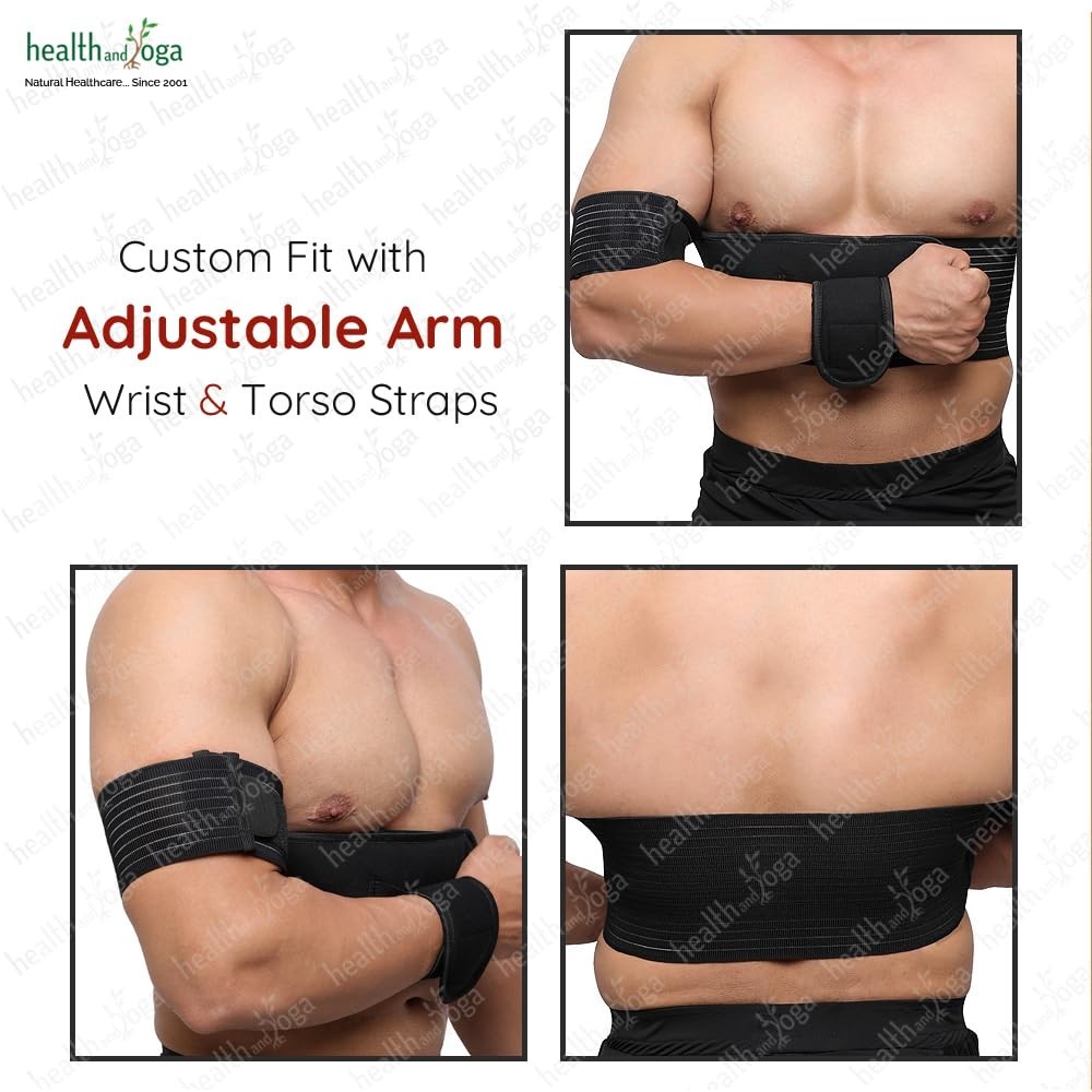 Adjustable Arm Sling & Shoulder Immobilizer for Men & Women – Black, Large 34-46