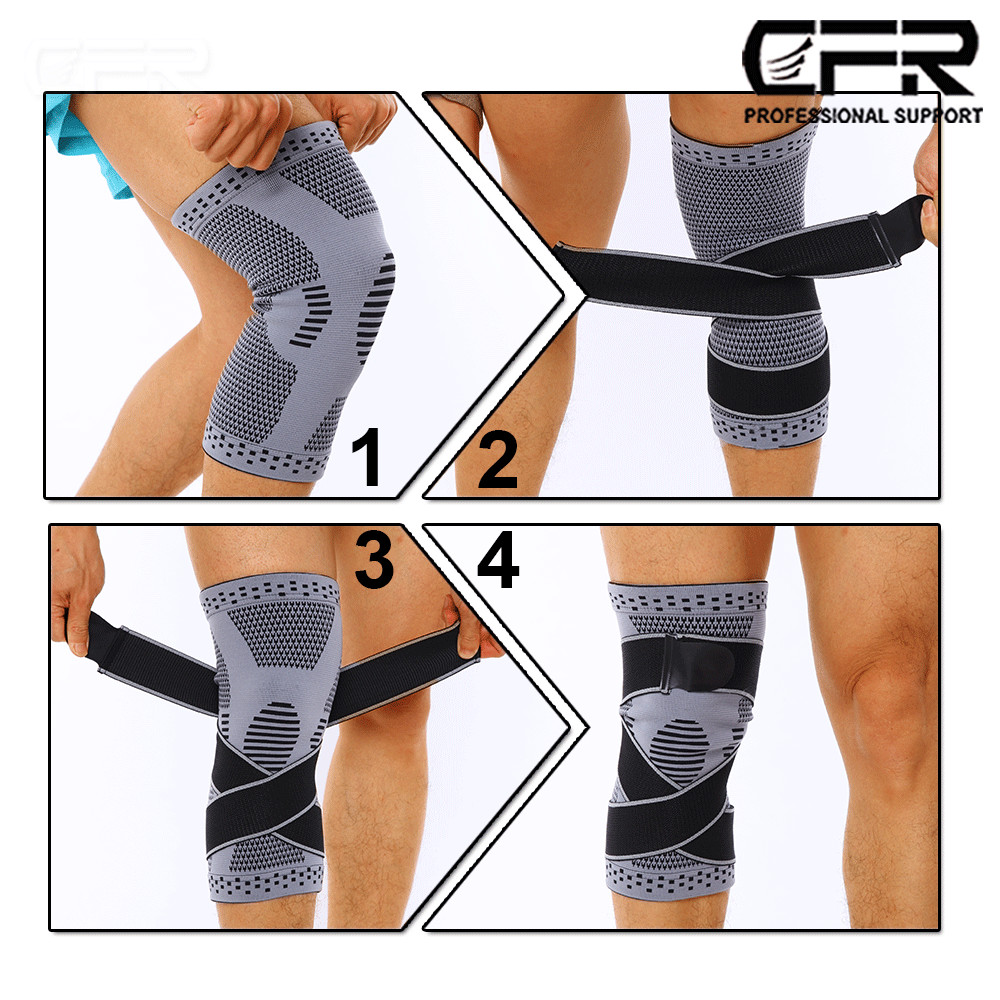 Knee Sleeve Compression Brace Support For Sport Joint Pain Arthritis Relief Pad