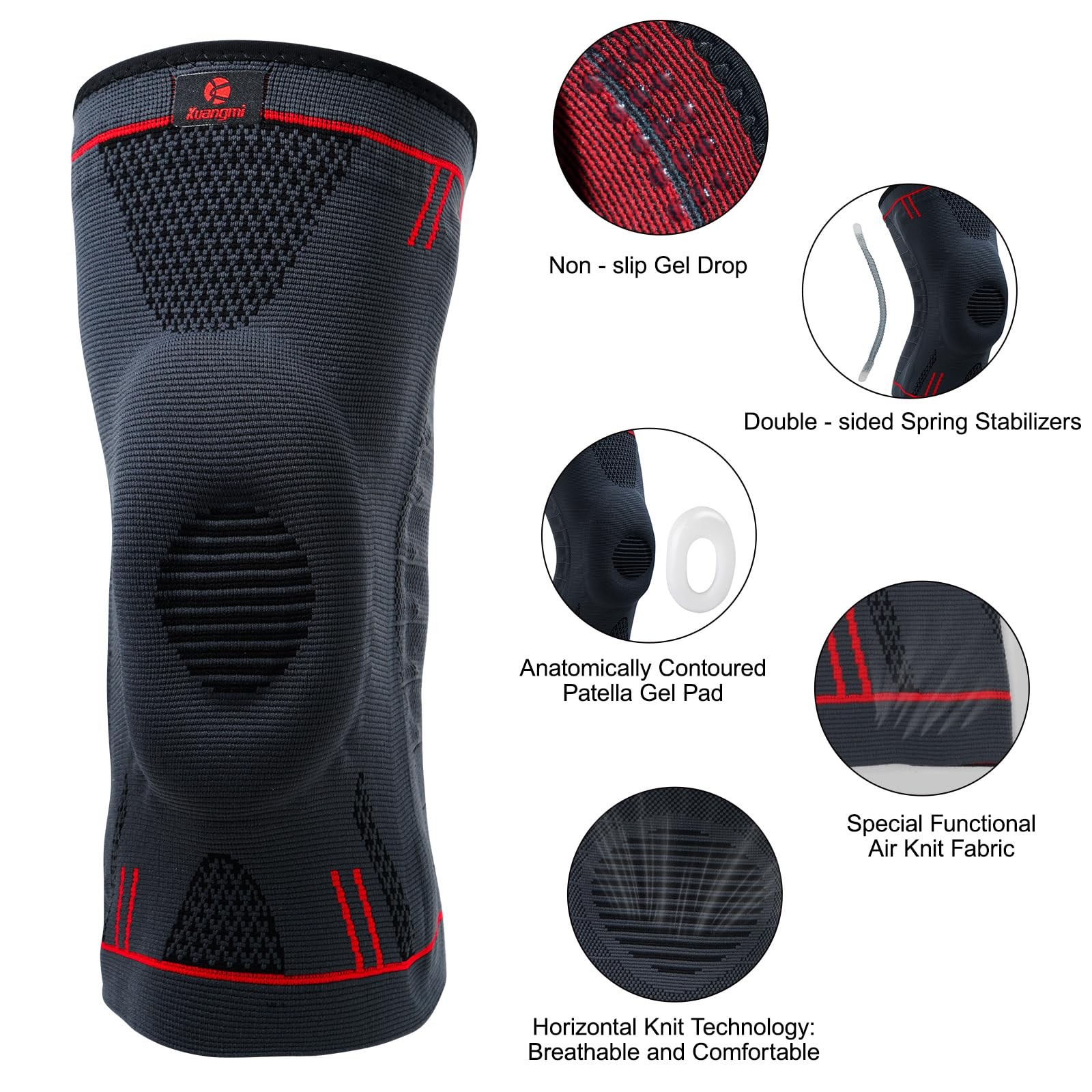 Kuangmi Knee Braces Support for Joint Pain Relief, Arthritis, Meniscus Tear a…