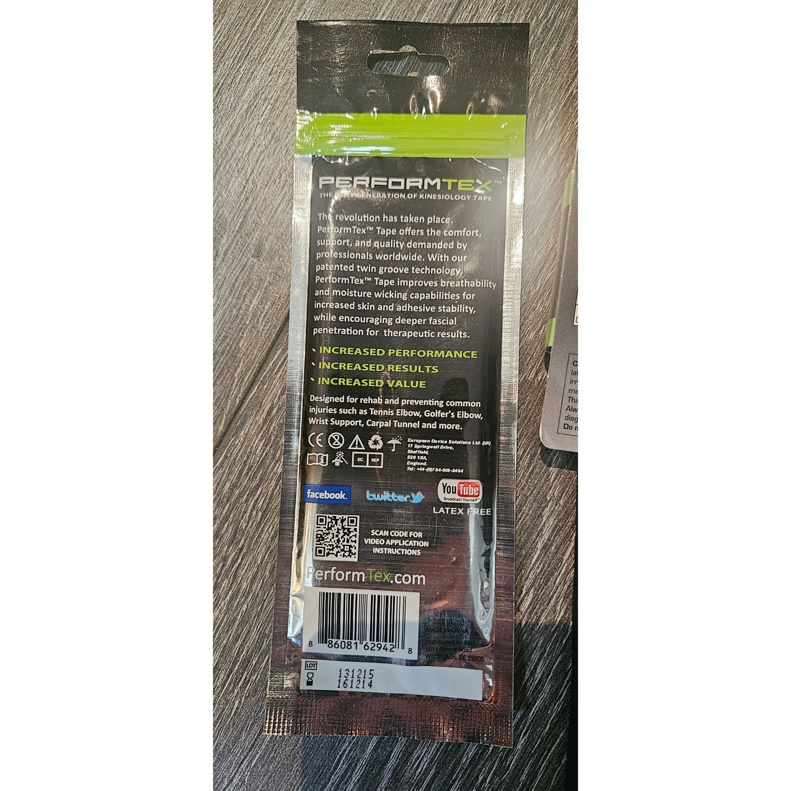 Ptex Kinetic Woven Calf Sleeve Size S/M + Leg Kinesiology Tape Quick Pack
