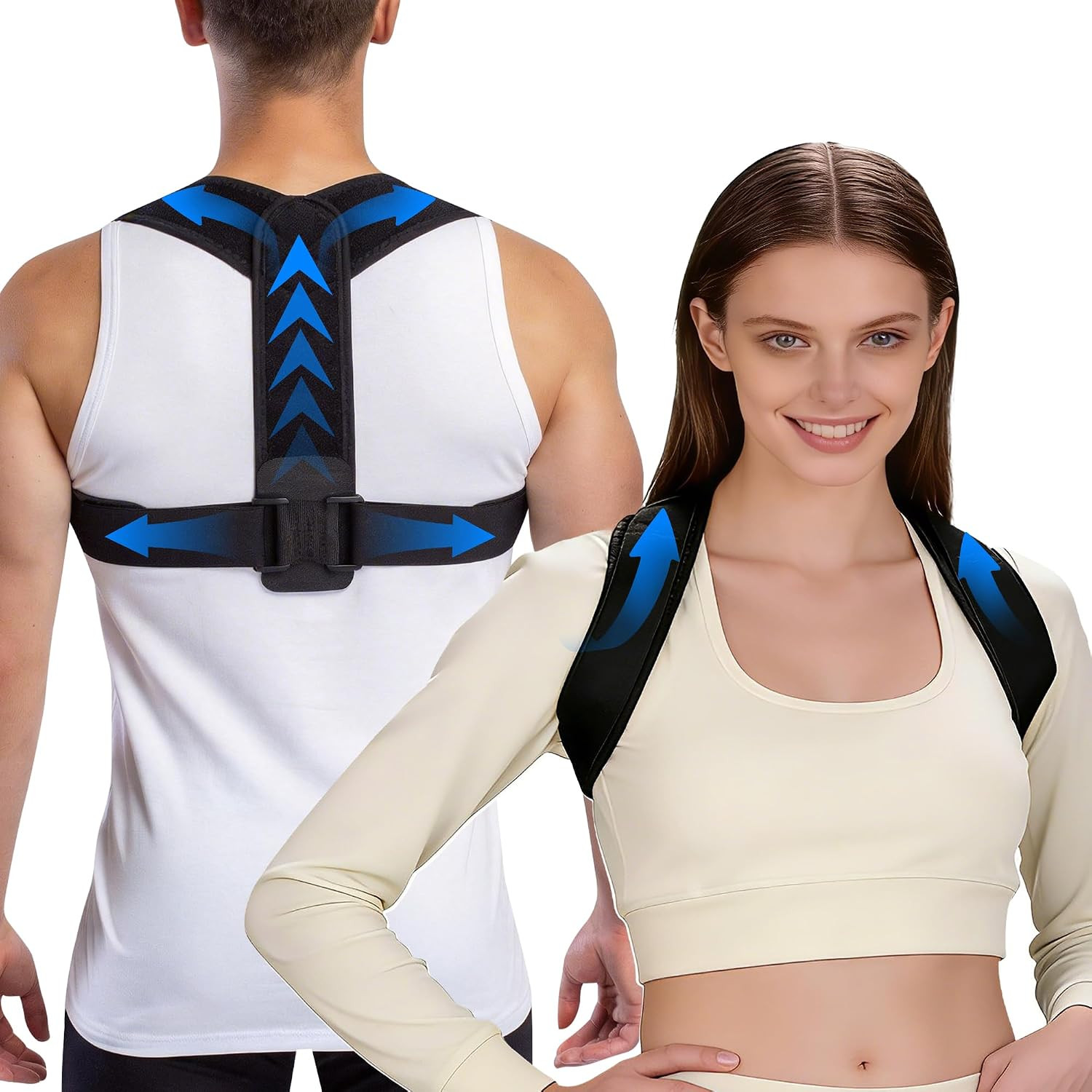 Posture Corrector for Men Women Adjustable Back Shoulder Neck Support Brace