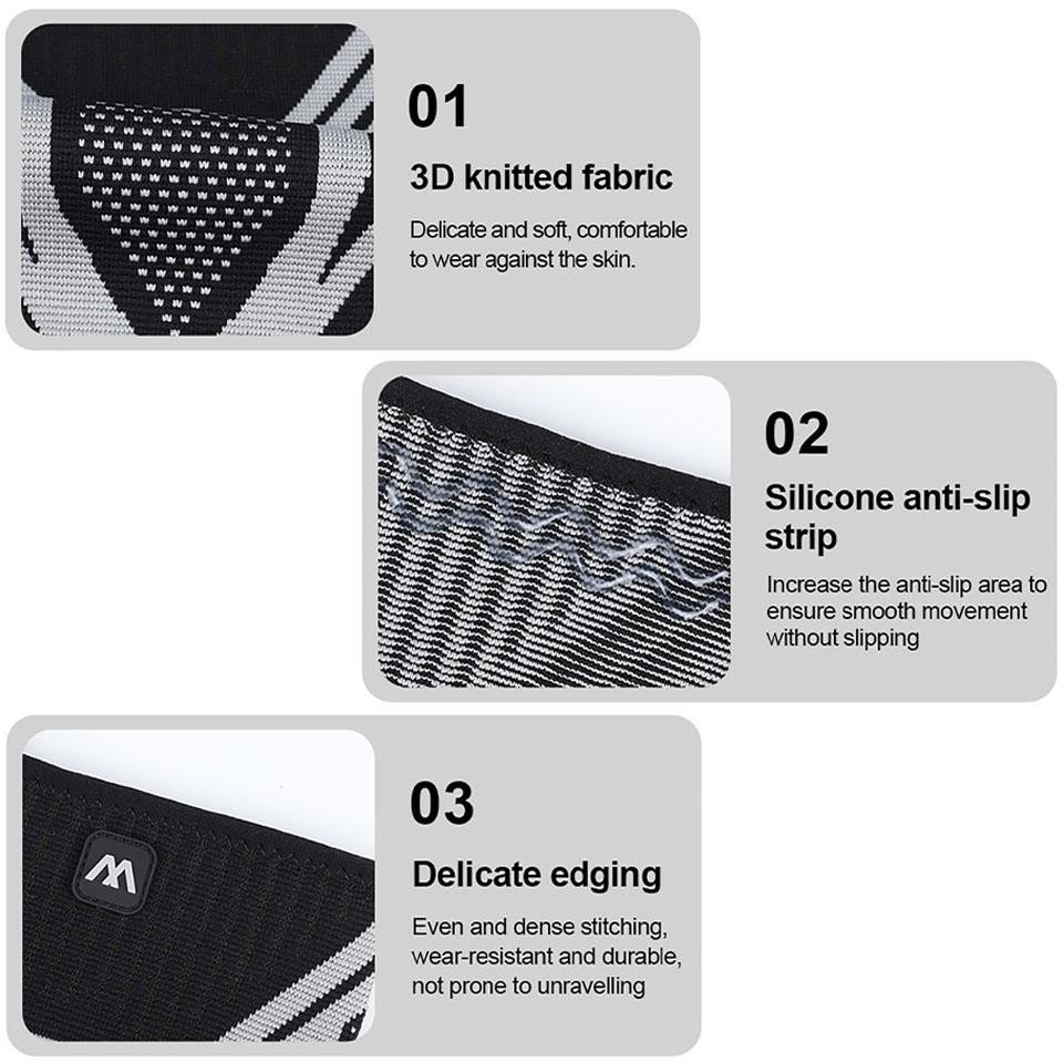 1PC Compression Knee Support Sleeve Breathable Brace with Spring Pads