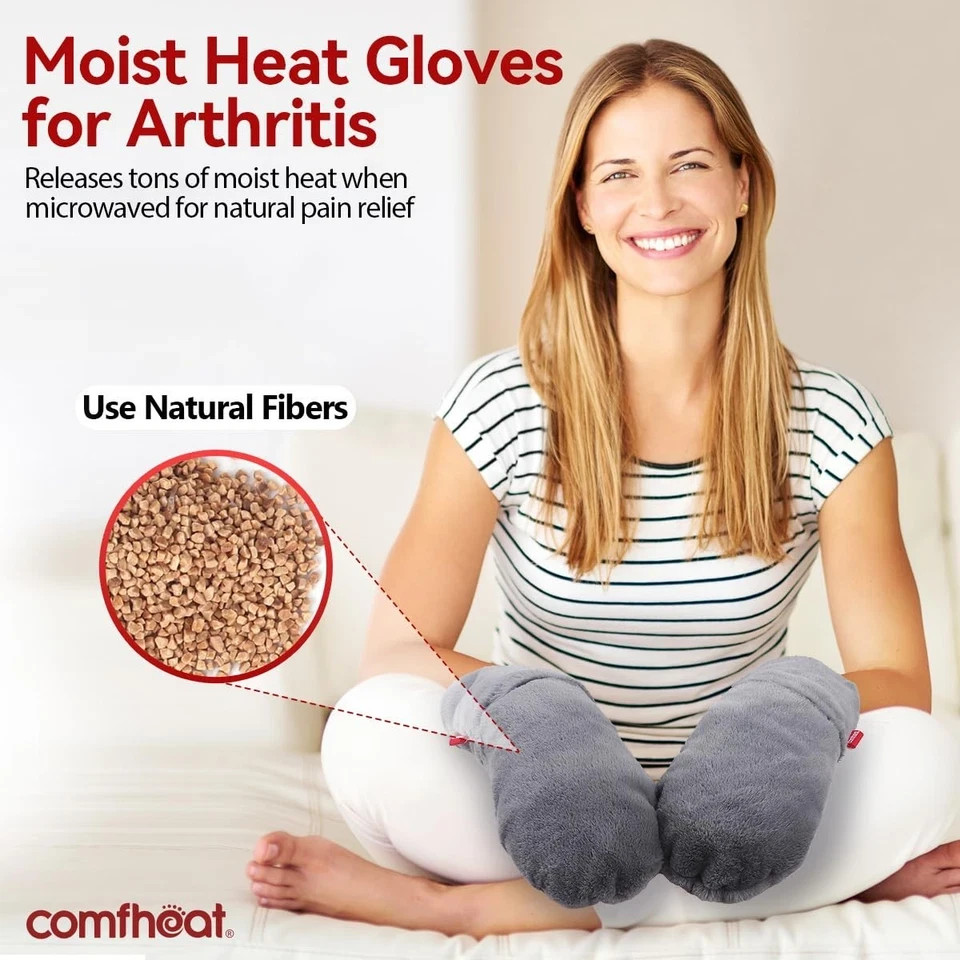 Microwavable Heating Mittens for Hand and Fingers to Relieve Arthritis Pain H