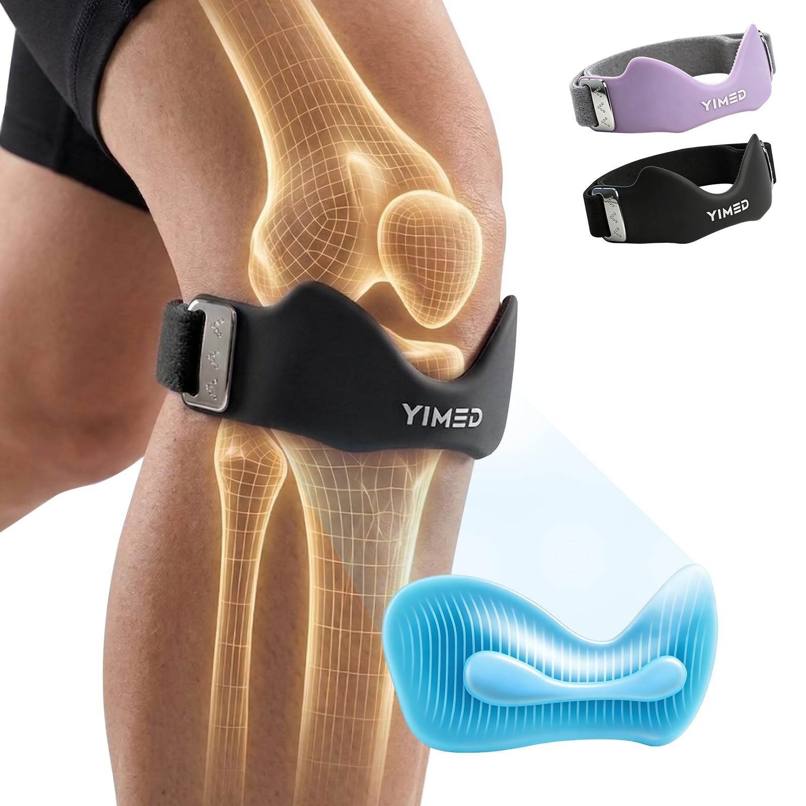 Adjustable Patellar Tendon Support Strap, Knee Brace for Pain Relief, Basketball