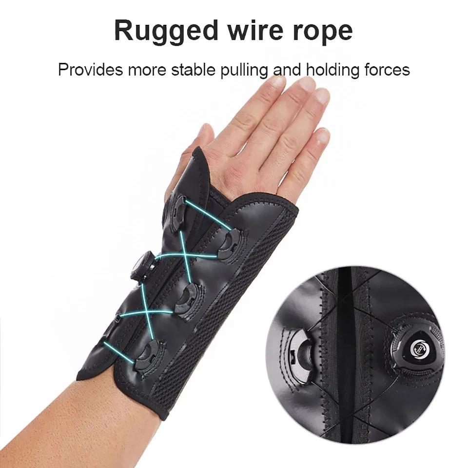 GOBYGO 1Pcs Knob Wrist Guard Removable Steel Plate Tendon Sheath Comfort Wrist B