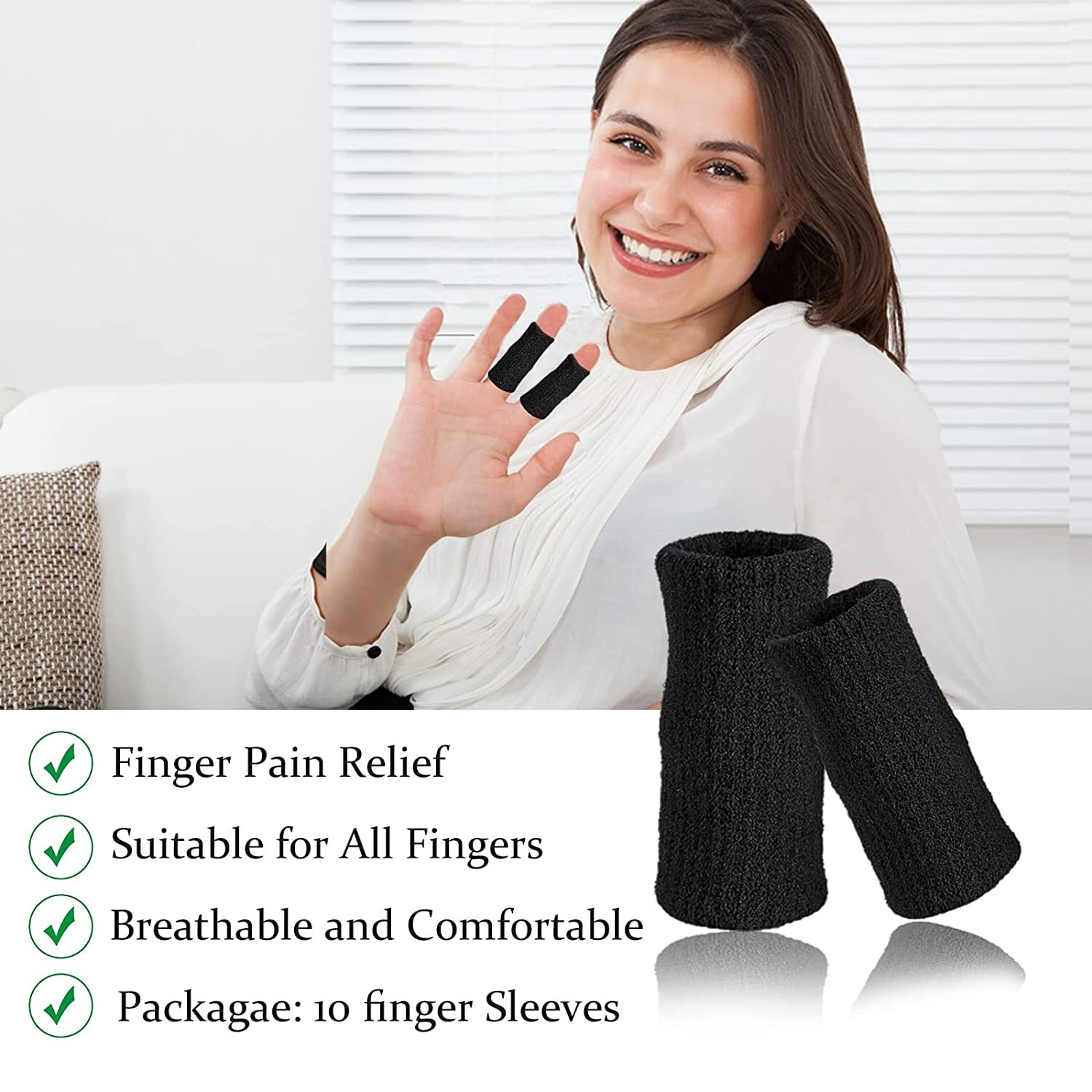 10pcs Thumb Finger Support Brace Compression Splint Arthritis Sports Gym Sprains
