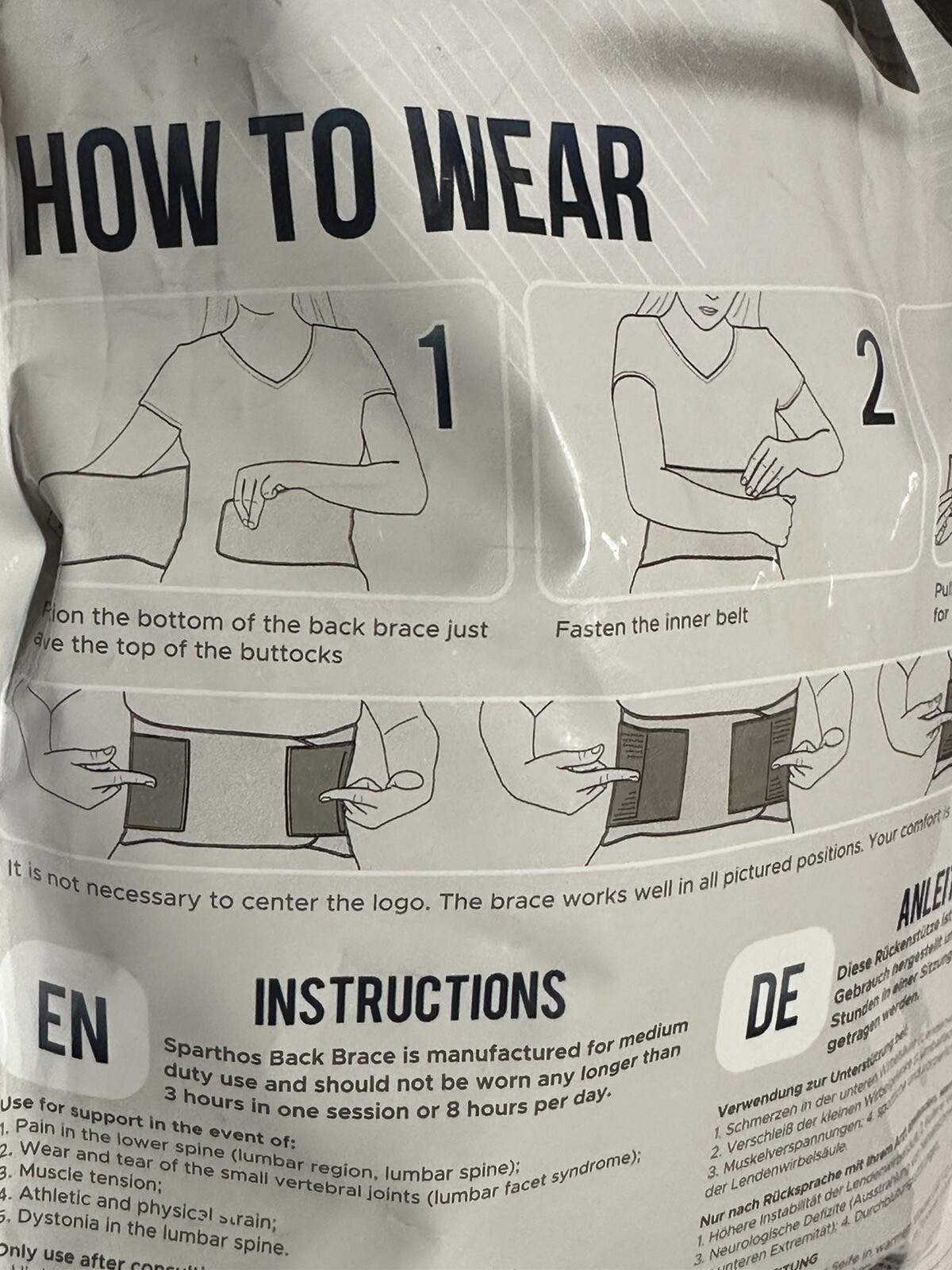 Sparthos XXL Back Brace – Adjustable w/Removable Lumbar Pad – New. Sealed🔥”