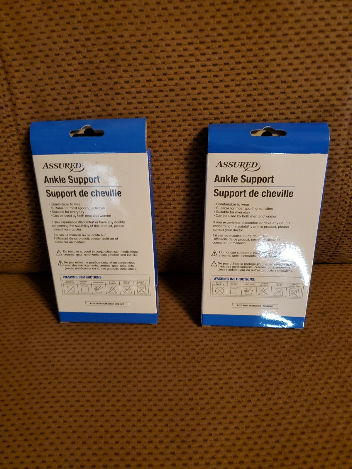 2 pairs Assured Pullover Ankle Support Brace for Men and Women total of 4 NIB
