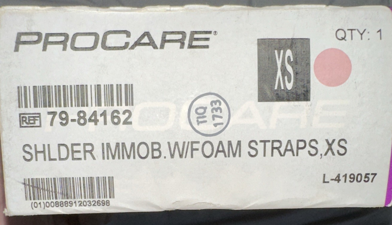 Procare Small 79-84162 Immobilizer Shoulder With Foam Straps Poly Cotton Navy