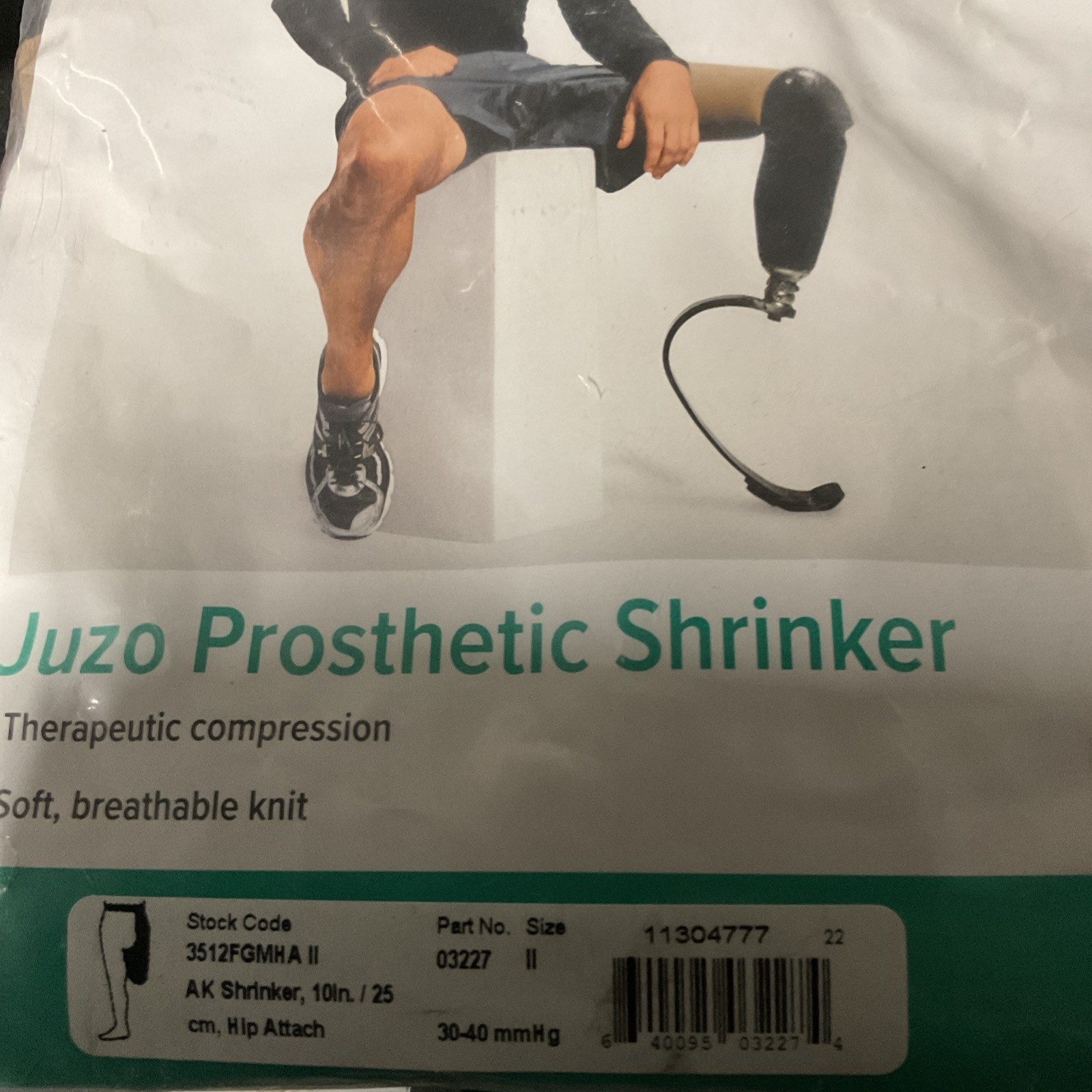 Juzo Prosthetic Shrinker Size II – 10in. / 25cm Hip Attach 30-40mmHg Beige NWT