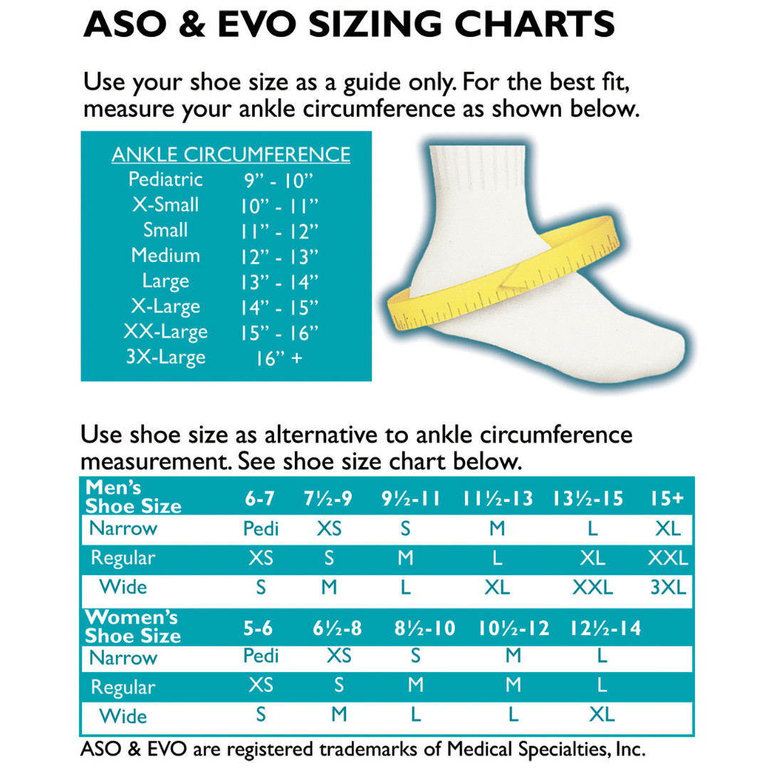 Med Spec ASO Ankle Stabilizer Orthosis Speed Lacer