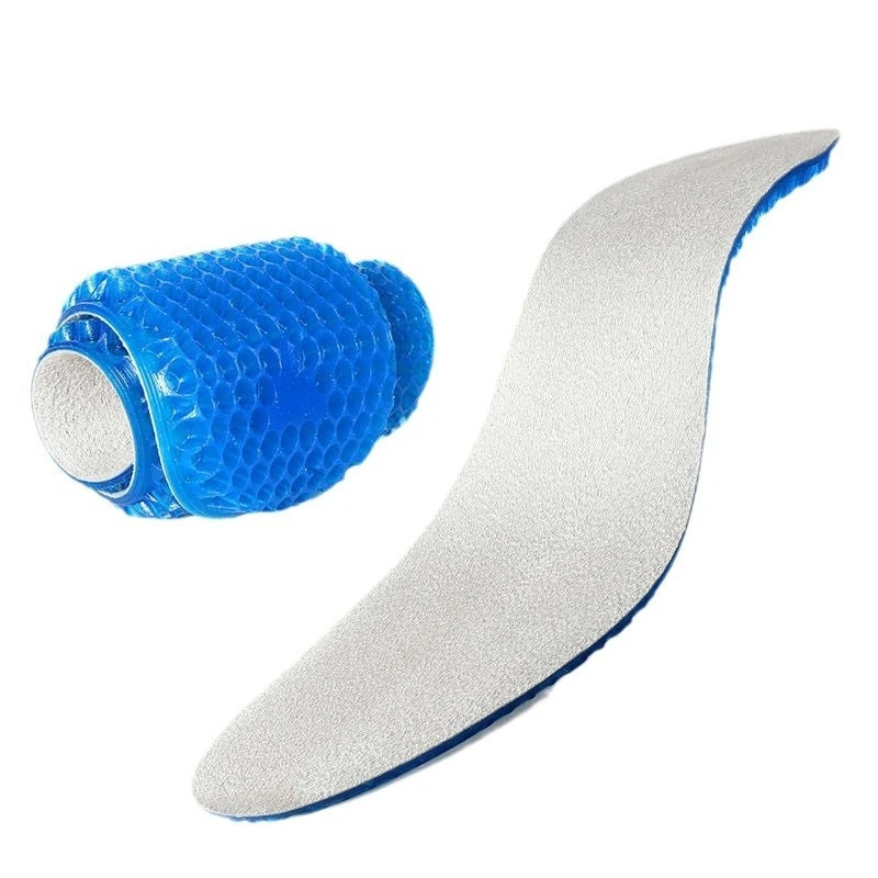 Silicone Gel Soft Insoles Outdoor Sports Running Insole Elastic Shock-absorbing