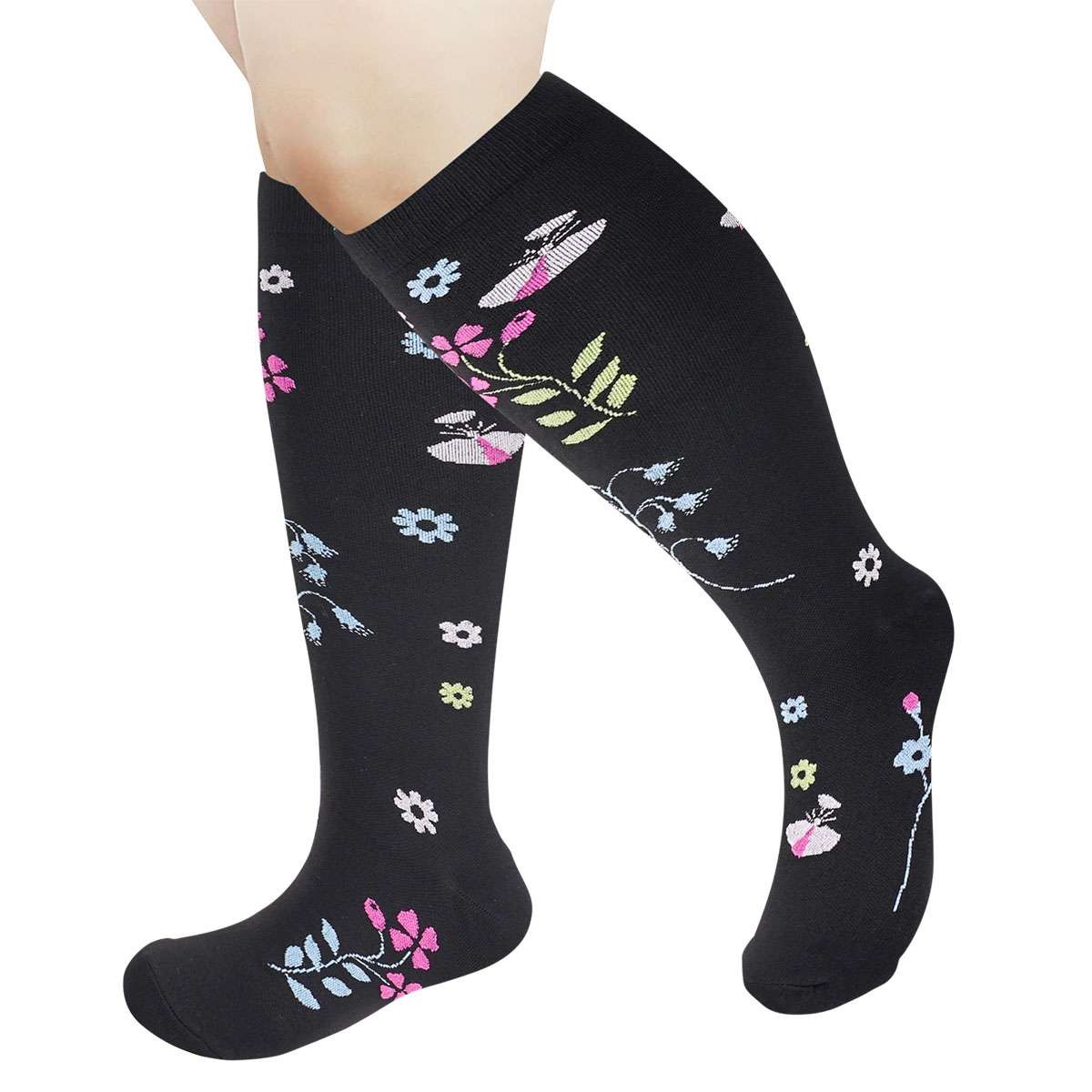 Men Women Plus Sized Compression Socks Medical Stockings Sock 2XL-4XL