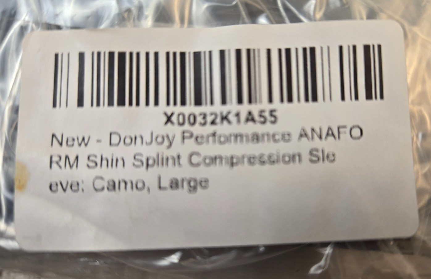 Donjoy Performance Proform Anaform Shin Splint Sleeve Camo Size Large NEW NIB