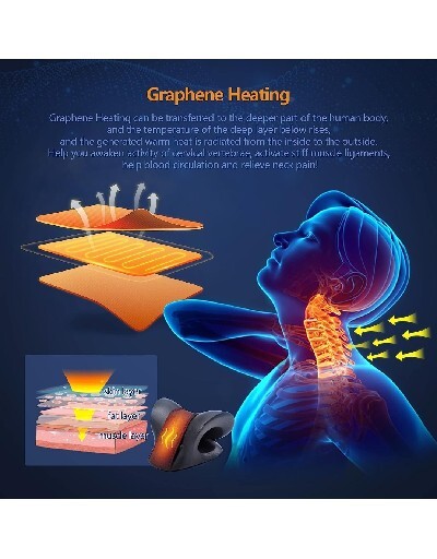 Neck Stretcher for Neck Pain Relief, Heated Cervical Traction Device Pillow