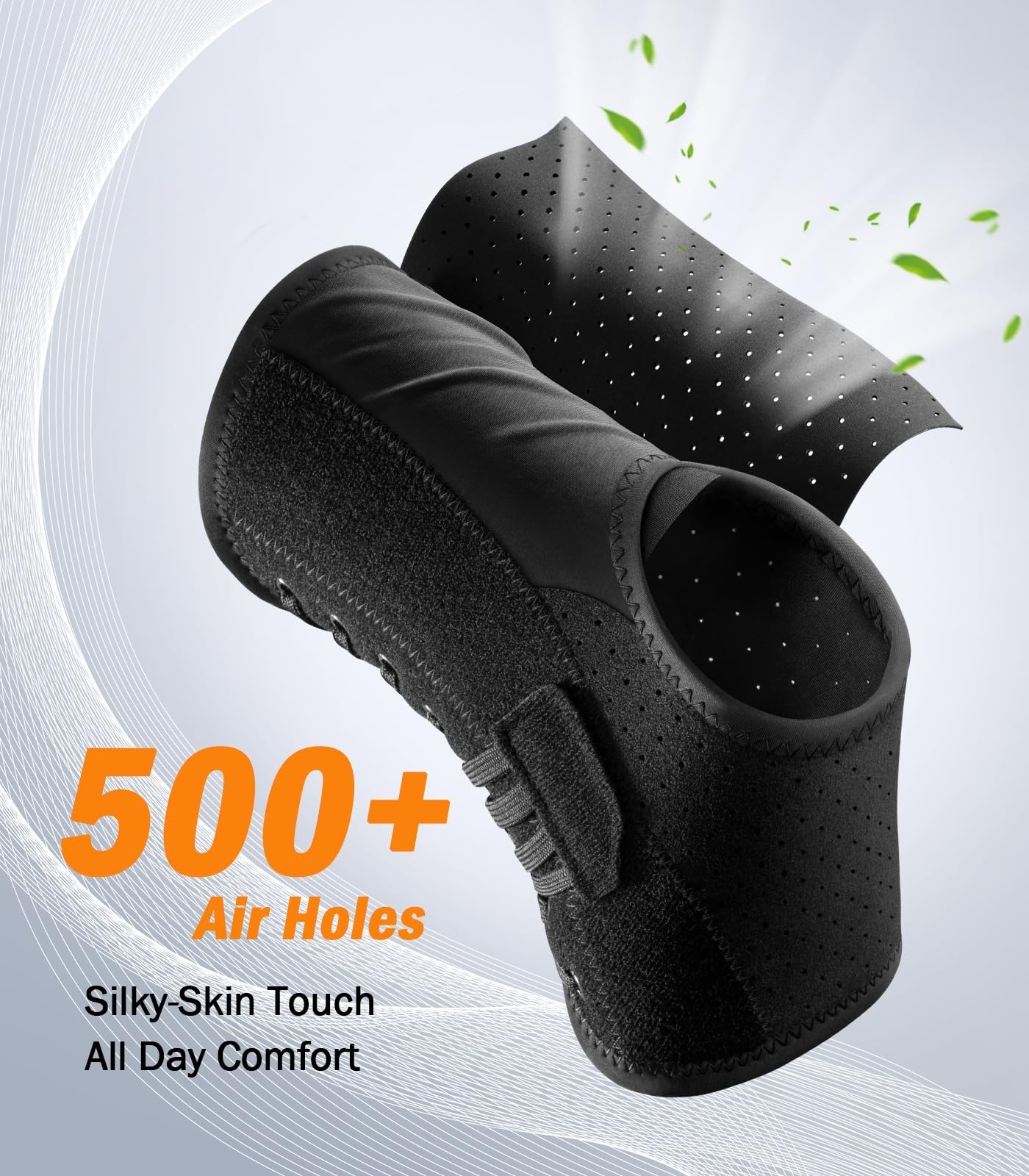 Slim-Fit Ankle Brace Support for Sprains, Quick Lace-Up Stabilizer, Air Fabric,