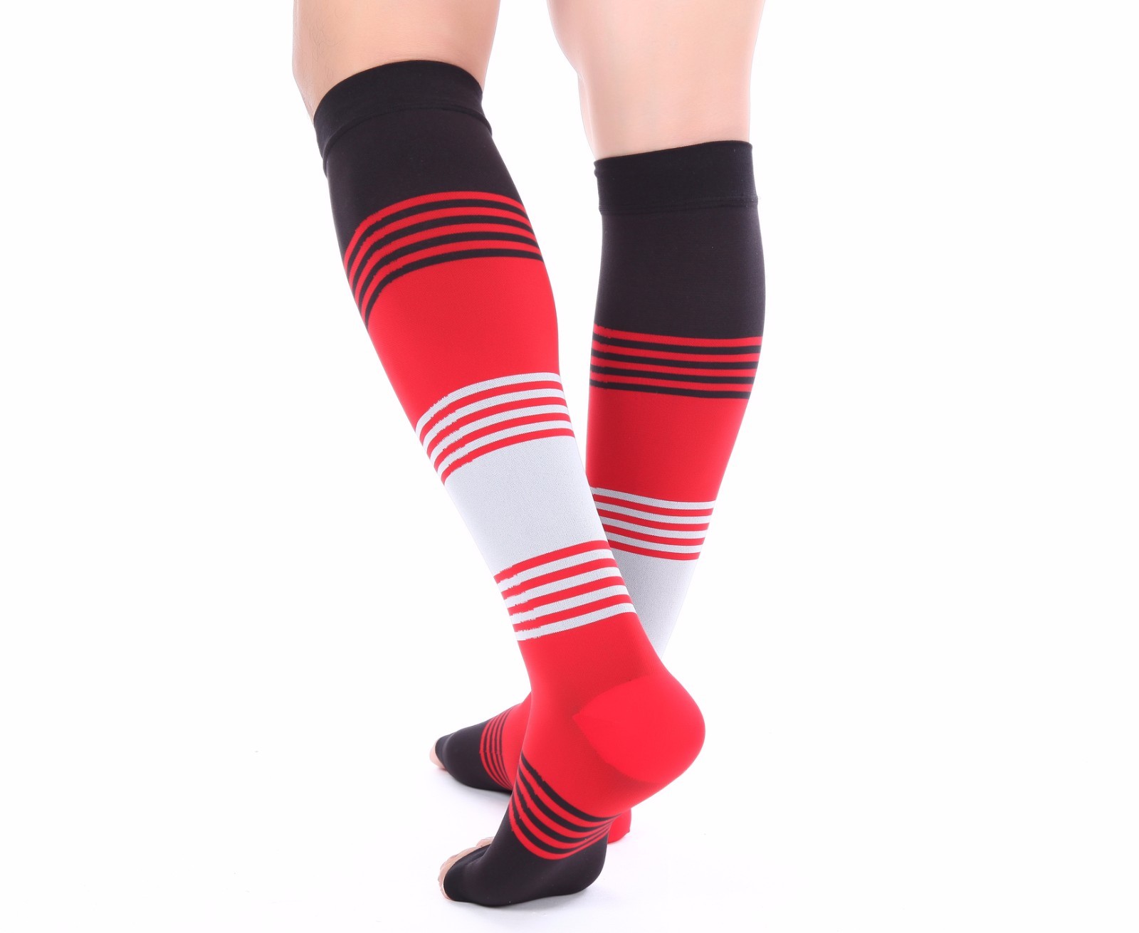 Doc Miller Open Toe Socks Compression Stockings 20-30mmHG Relieve Varicose Pain