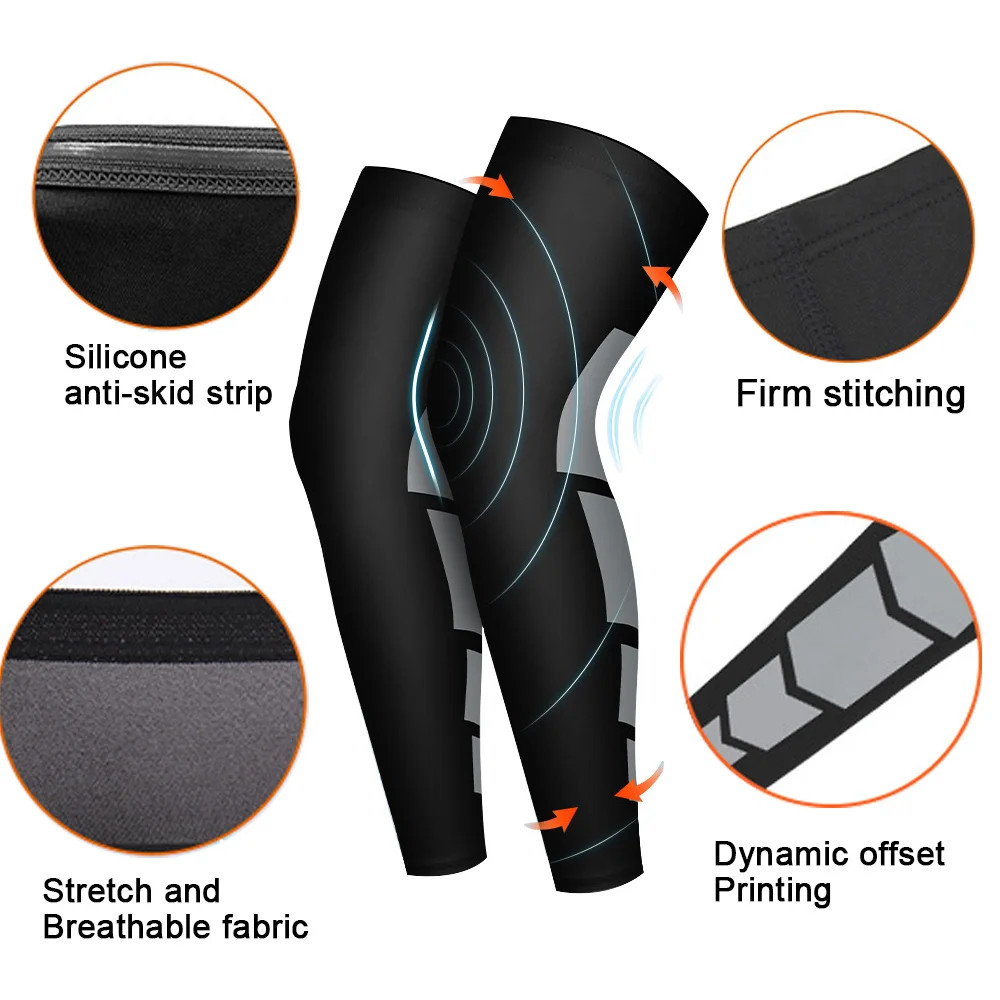1PCS Super Elastic Basketball Leg Warmers Calf Thigh Compression Sleeves