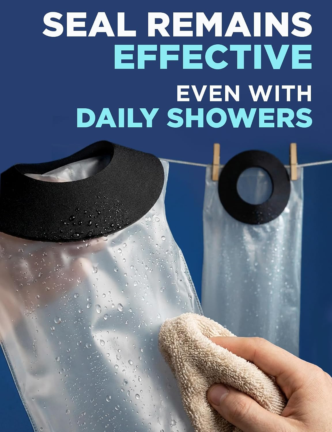 100% Waterproof Cast Covers for Shower Leg – Tight Seal – Reusable Adult Half