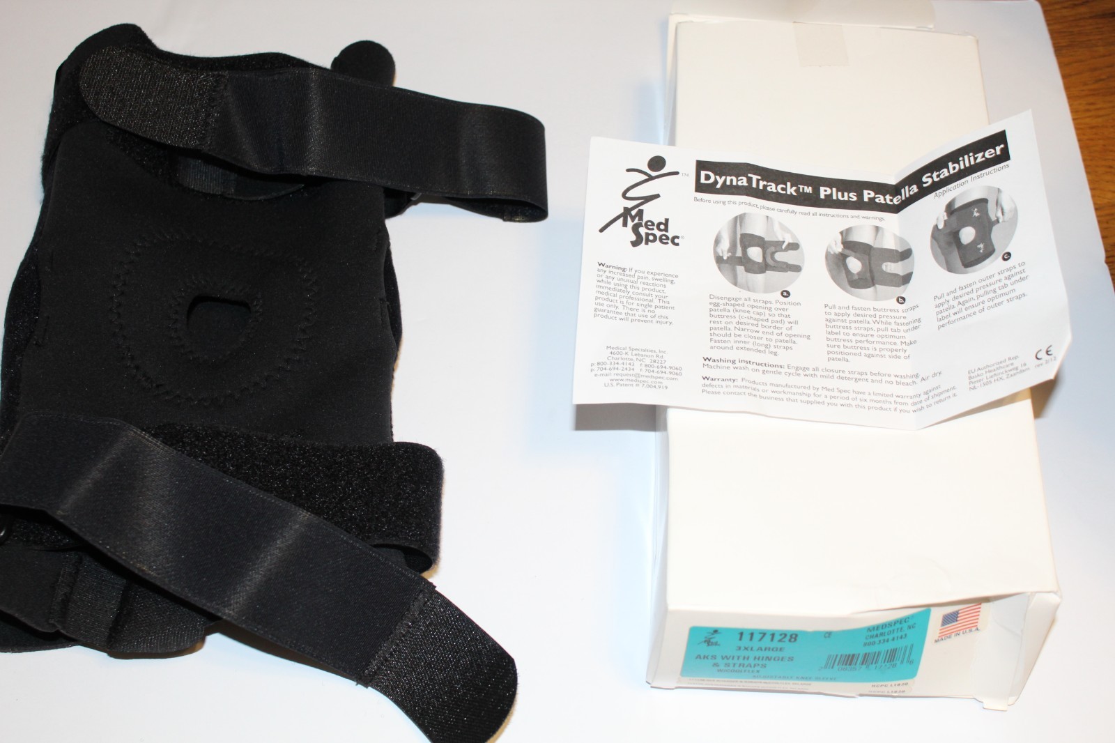 Med Spec Dynatrack Plus Patella Neoprene Stabilizer-Blacl-3XL-NEW-117128