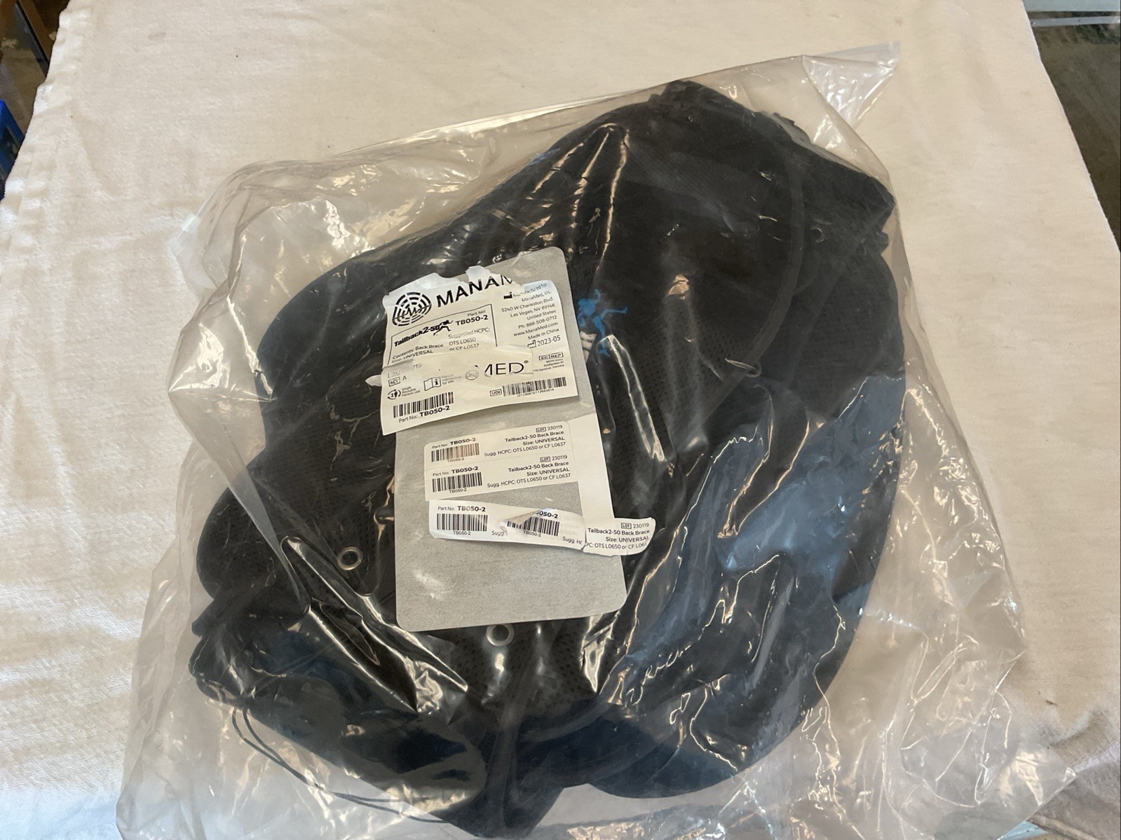 MANAMED Tailback 50 Universal Back Brace Adjusts 25″ to 68″ S-4XL TB050-2 NEW
