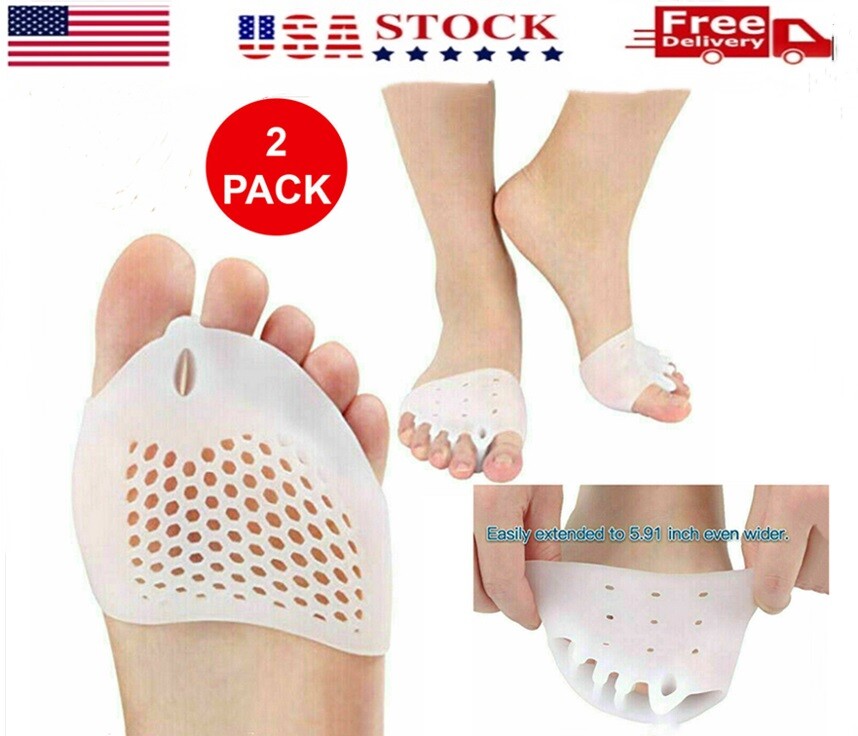 2PCS Silicone Bunion Toe Corrector Orthotics Straightener Separator Pain Foot