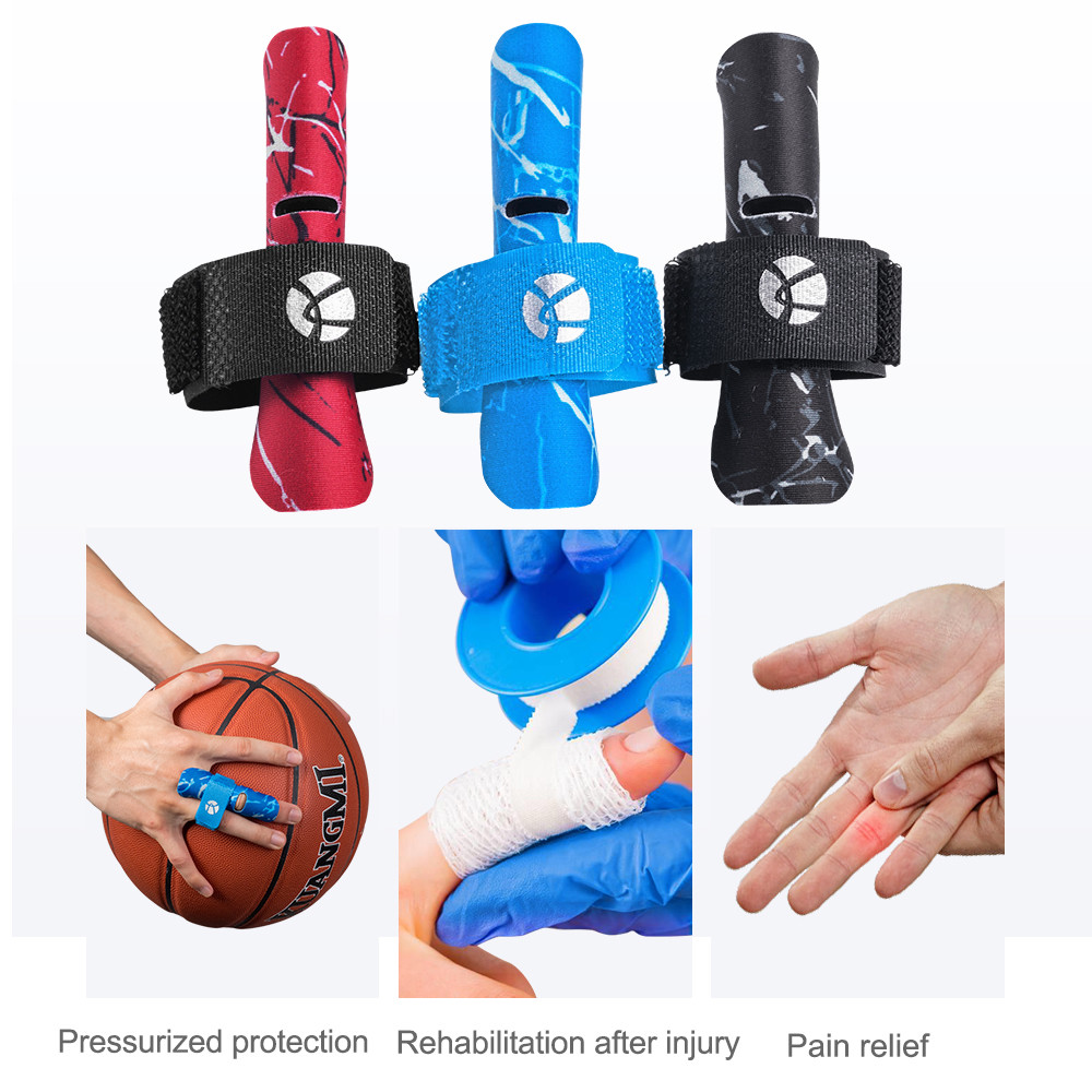 Kuangmi Finger Sleeve Support Protector Finger Splint Brace Pain Relief 2PC