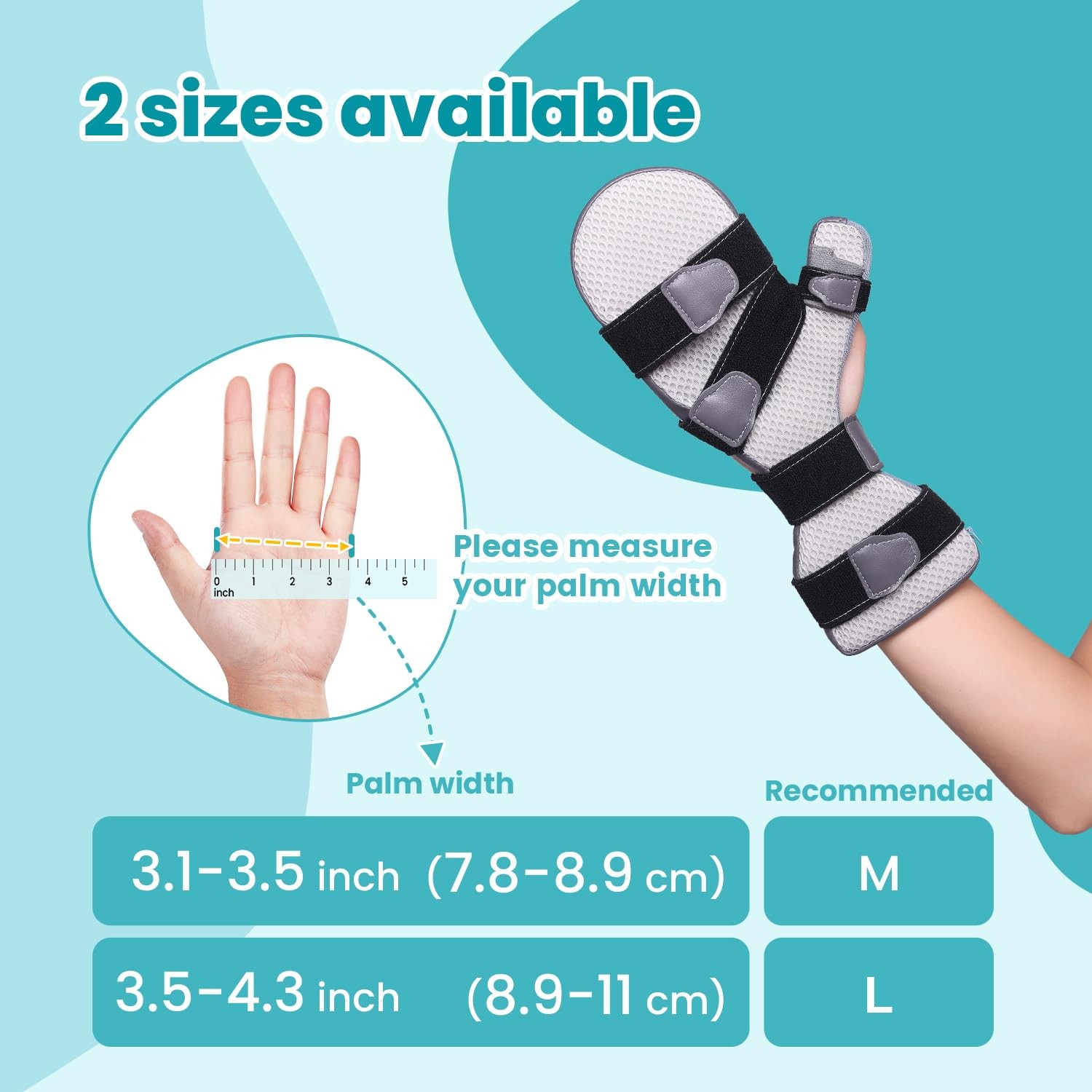DrFinger Stroke Hand Brace Splint for Straightening Fingers with 5 L, Grey
