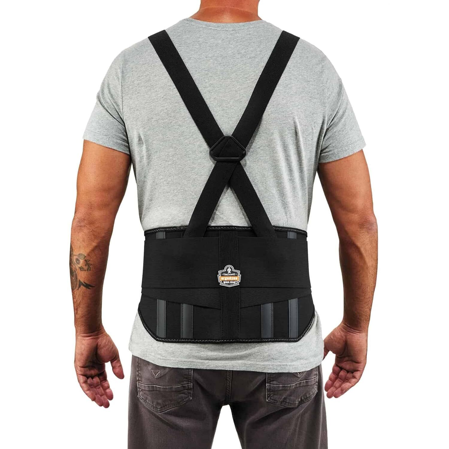 Ergodyne ProFlex 1600 Back Support Brace, 9″ Extended Support, High Cut Front