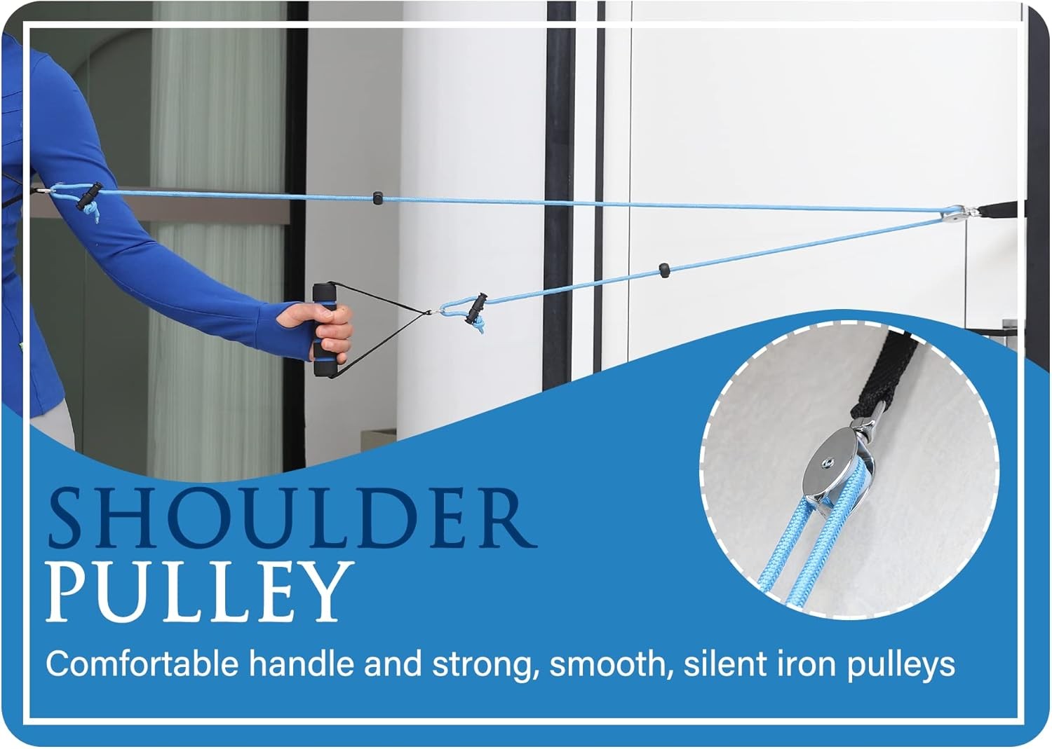 Shoulder Pulley over the Door Physical Therapy System, Exercise Pulley for Physi