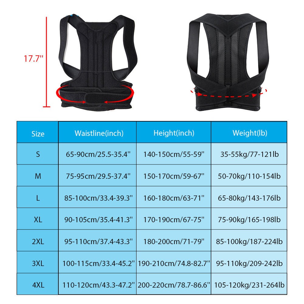 Upper Back Posture Corrector Clavicle Support Brace Straight Shoulders Strap