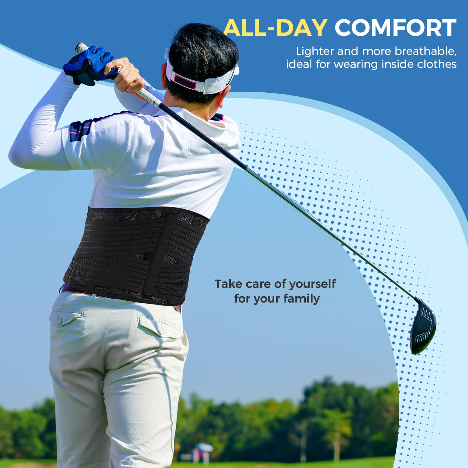 Back Support Brace for Posture with Stretchable Belt.Upgraded High-Elastic Strap