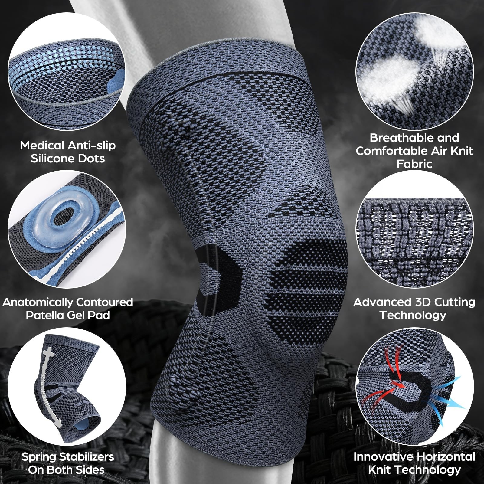 Professional Knee Brace Support for Men & Women – Medical Relief, Adjustable Fit
