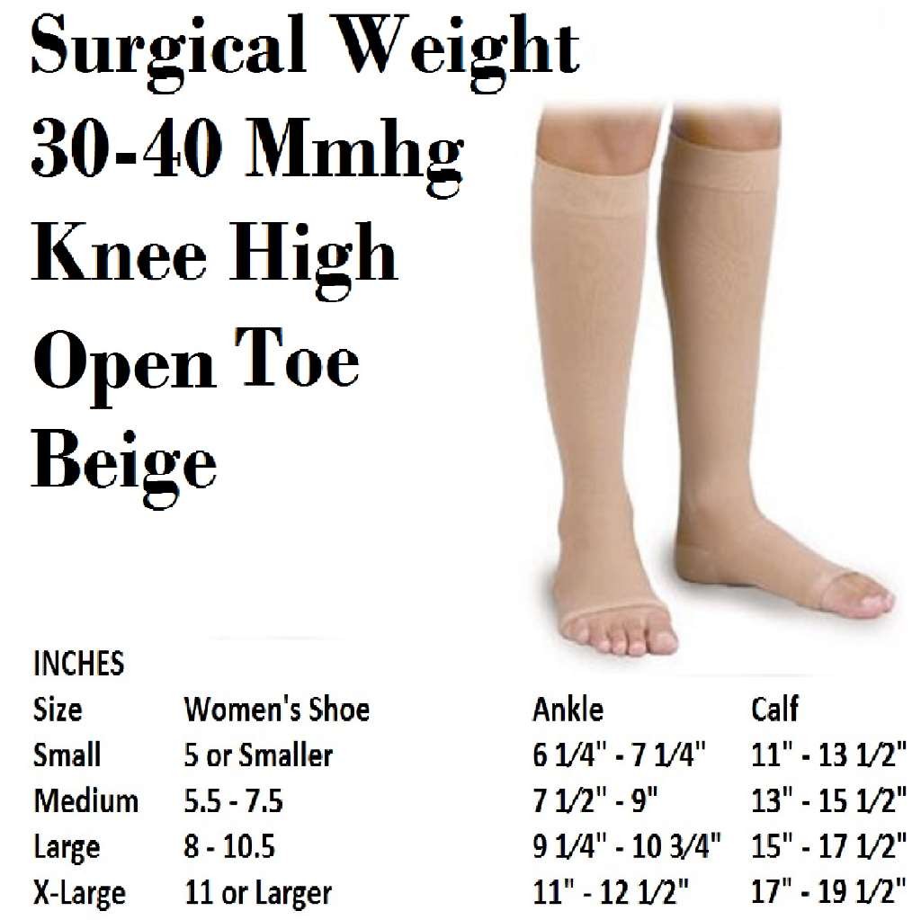 Activa Open-Toe Knee High 30-40mmHg Beige Small