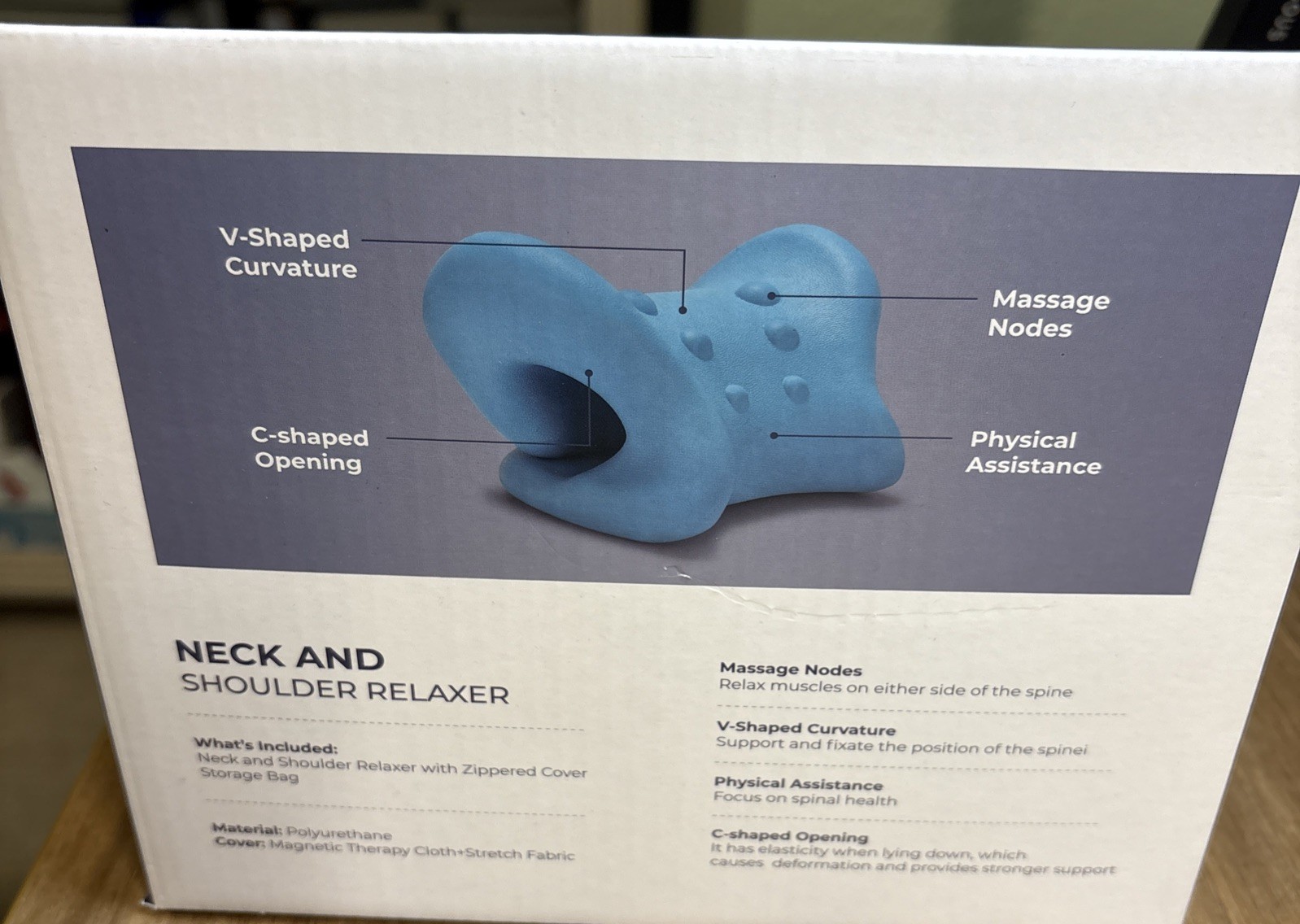 Zamat Neck And Shoulder Relaxer Pillow NIB Neck Stretcher For Neck Pain W/ Bag