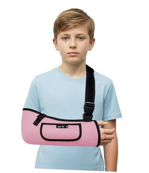 Kids Arm Sling Shoulder Immobilizer for Arm,Wrist,Elbow Injury XX-Small Pink